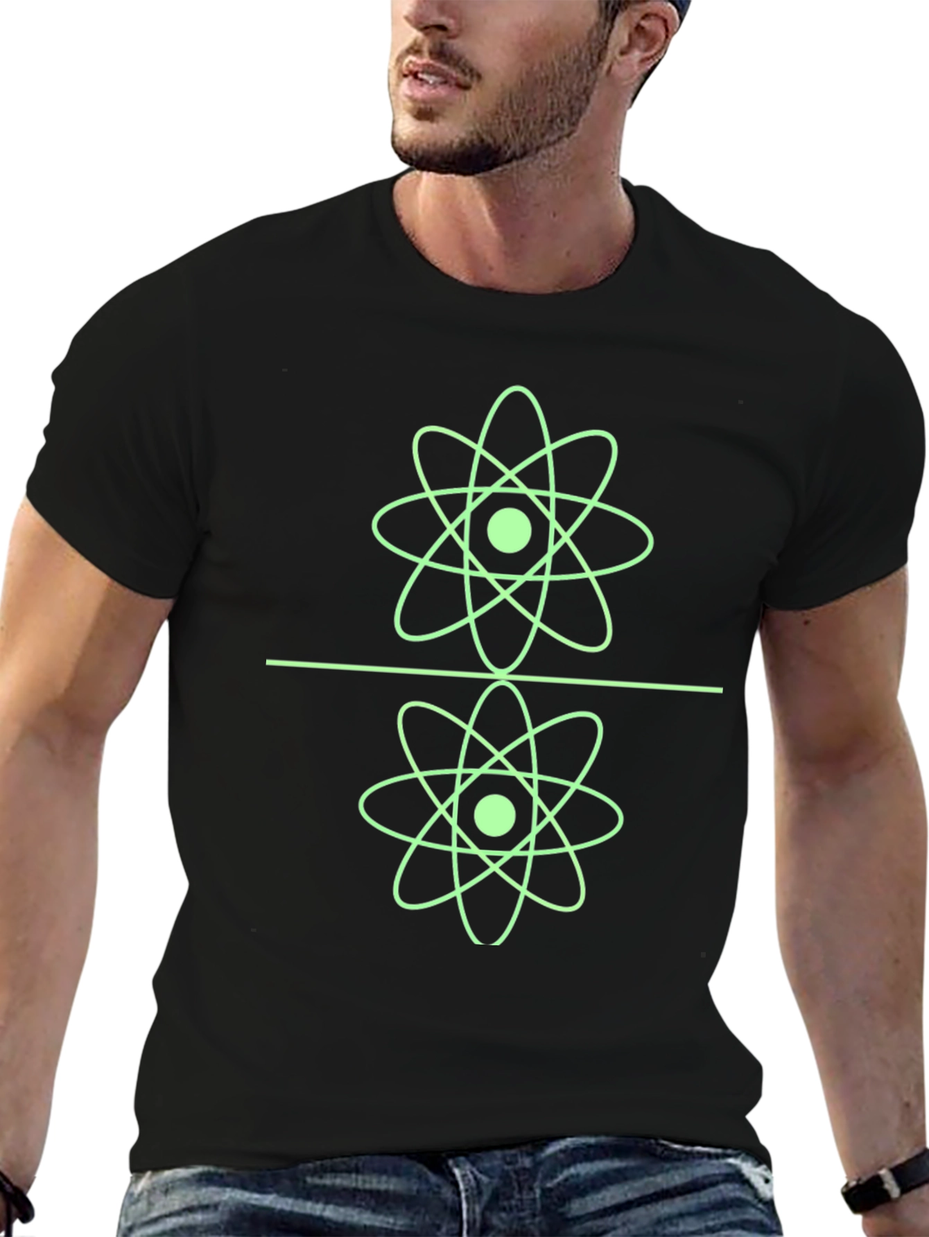 Cool Atom Graphic Tee - Black