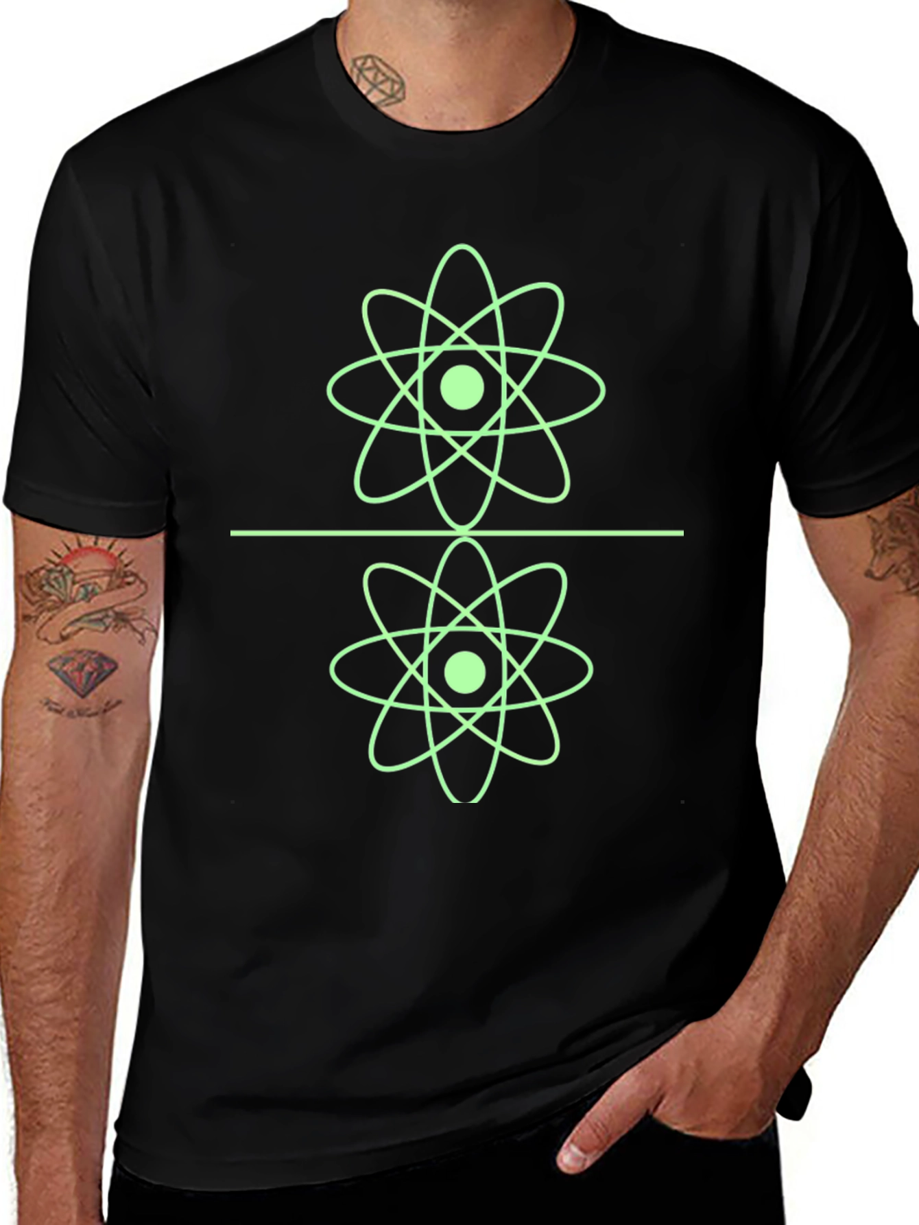 Cool Atom Graphic Tee - Black