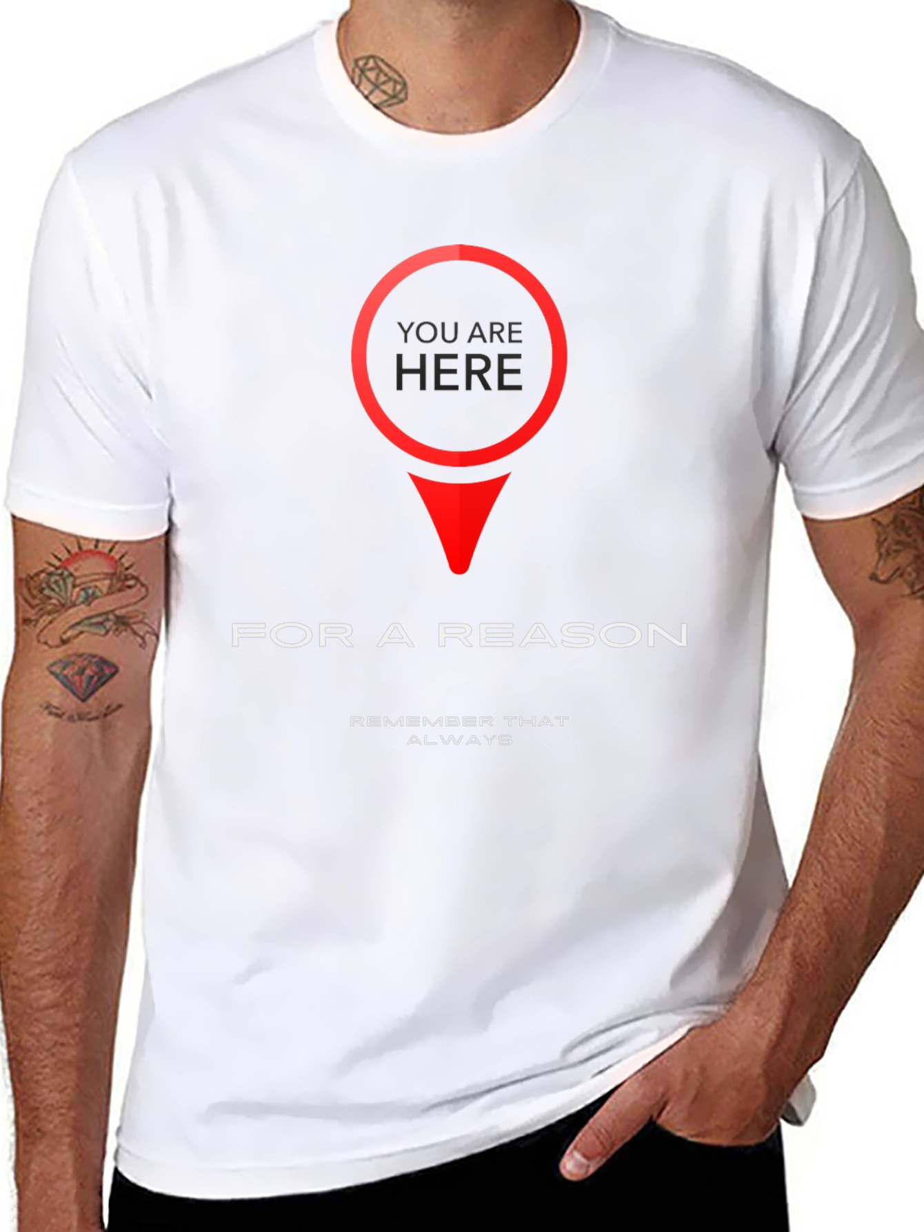 You Are Here T-Shirt - Purposeful & Motivational Design