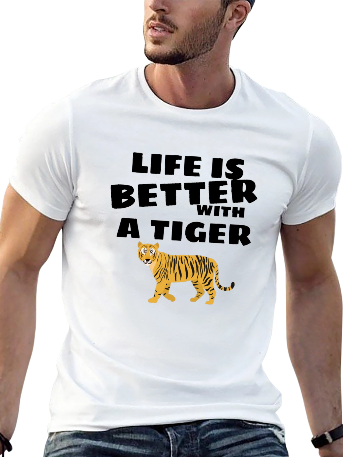 Life is Better with a Tiger Graphic Tee
