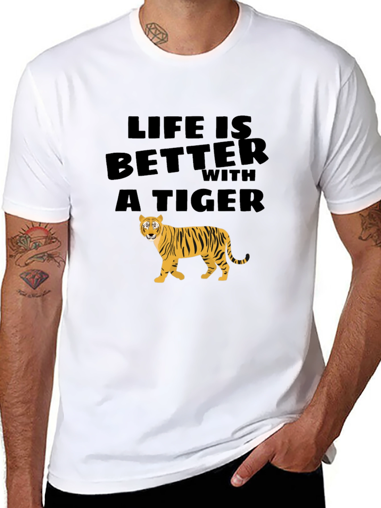 Life is Better with a Tiger Graphic Tee