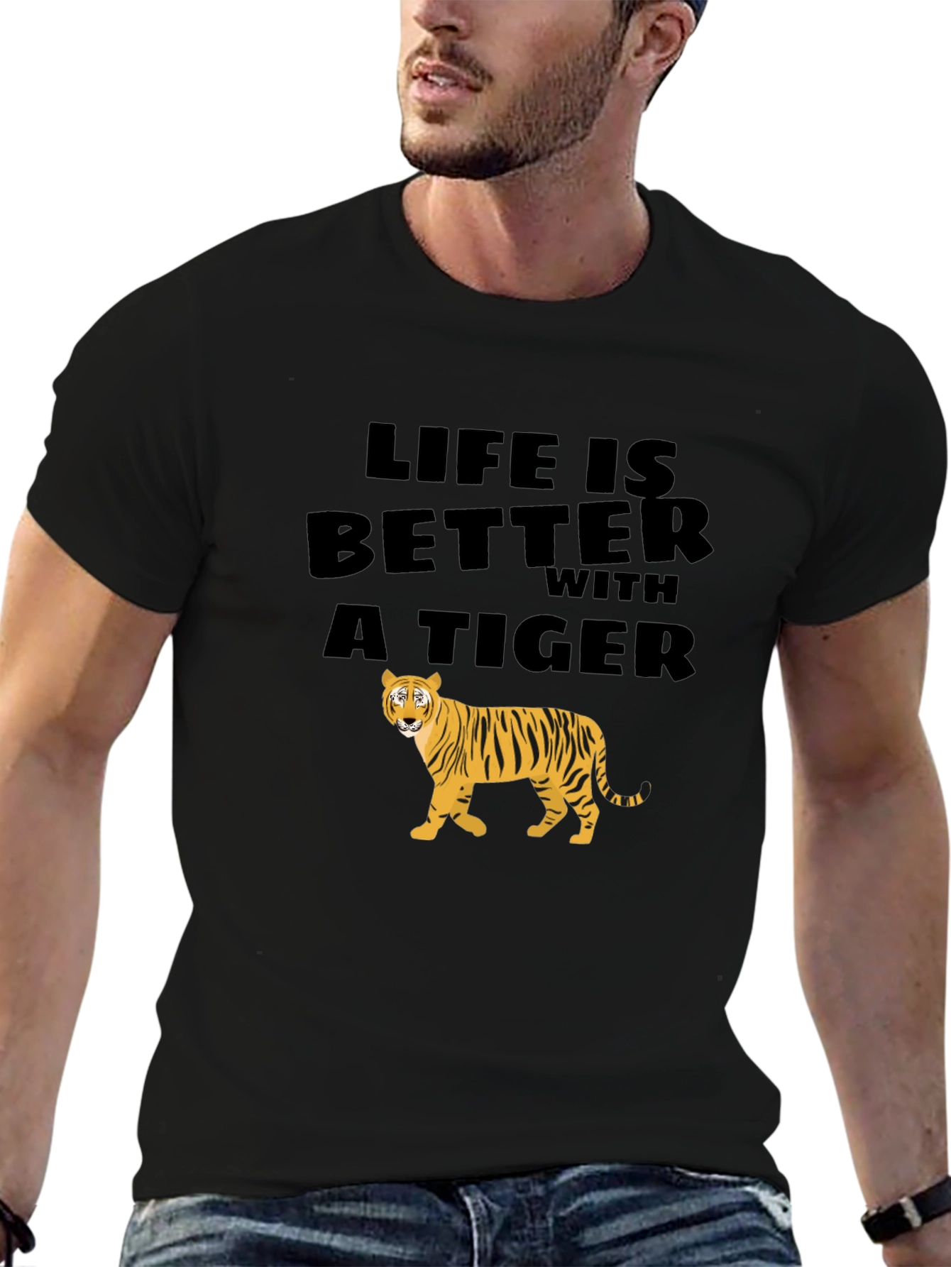 Life is Better with a Tiger Graphic Tee