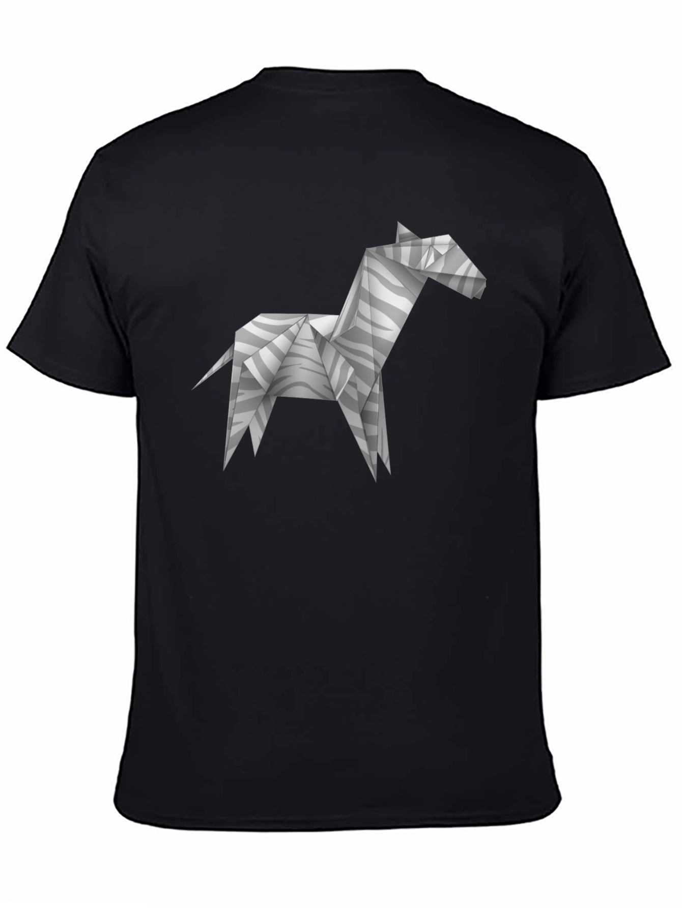 Origami Zebra T-Shirt - Geometric Animal Print
