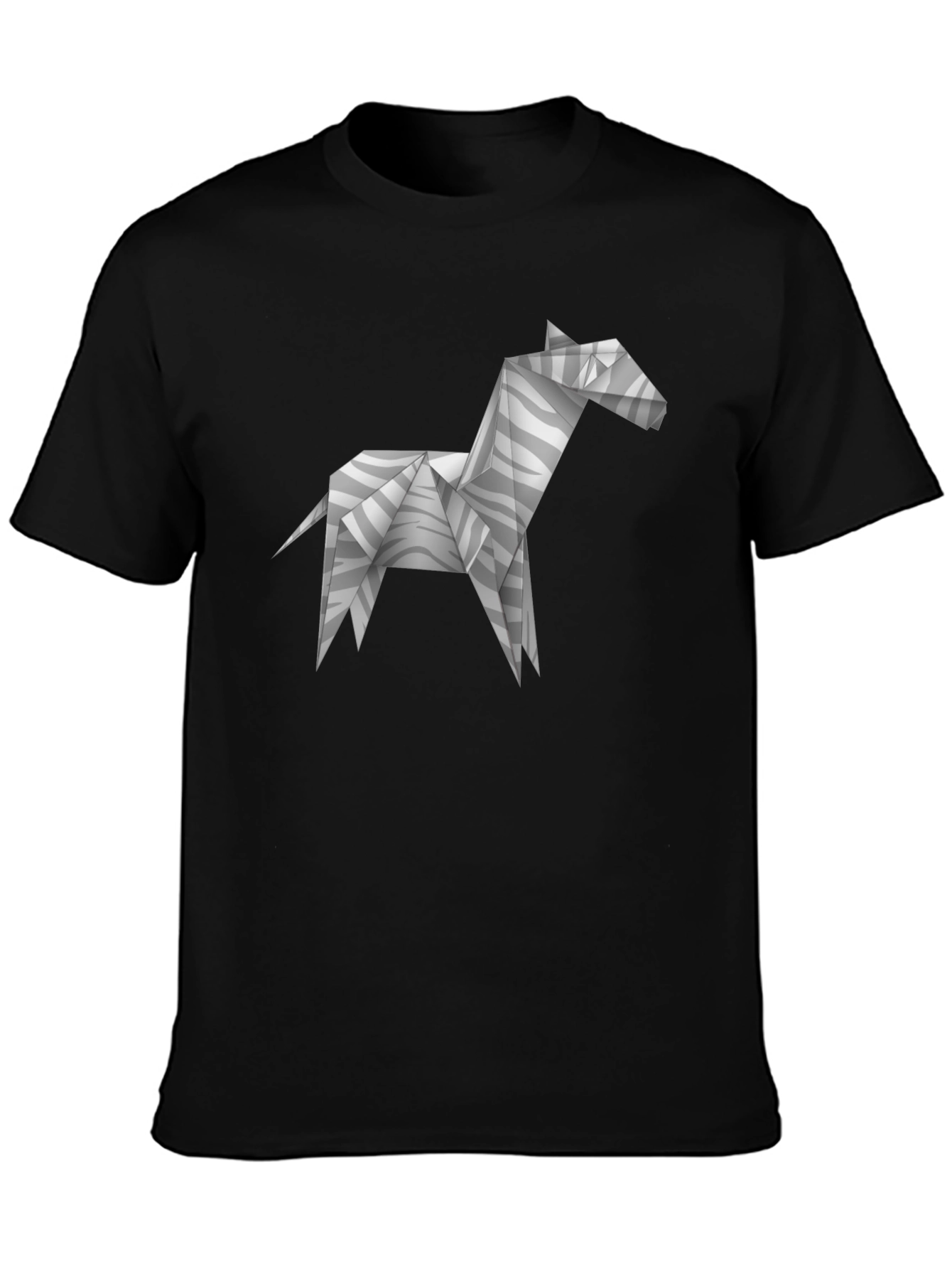 Origami Zebra T-Shirt - Geometric Animal Print