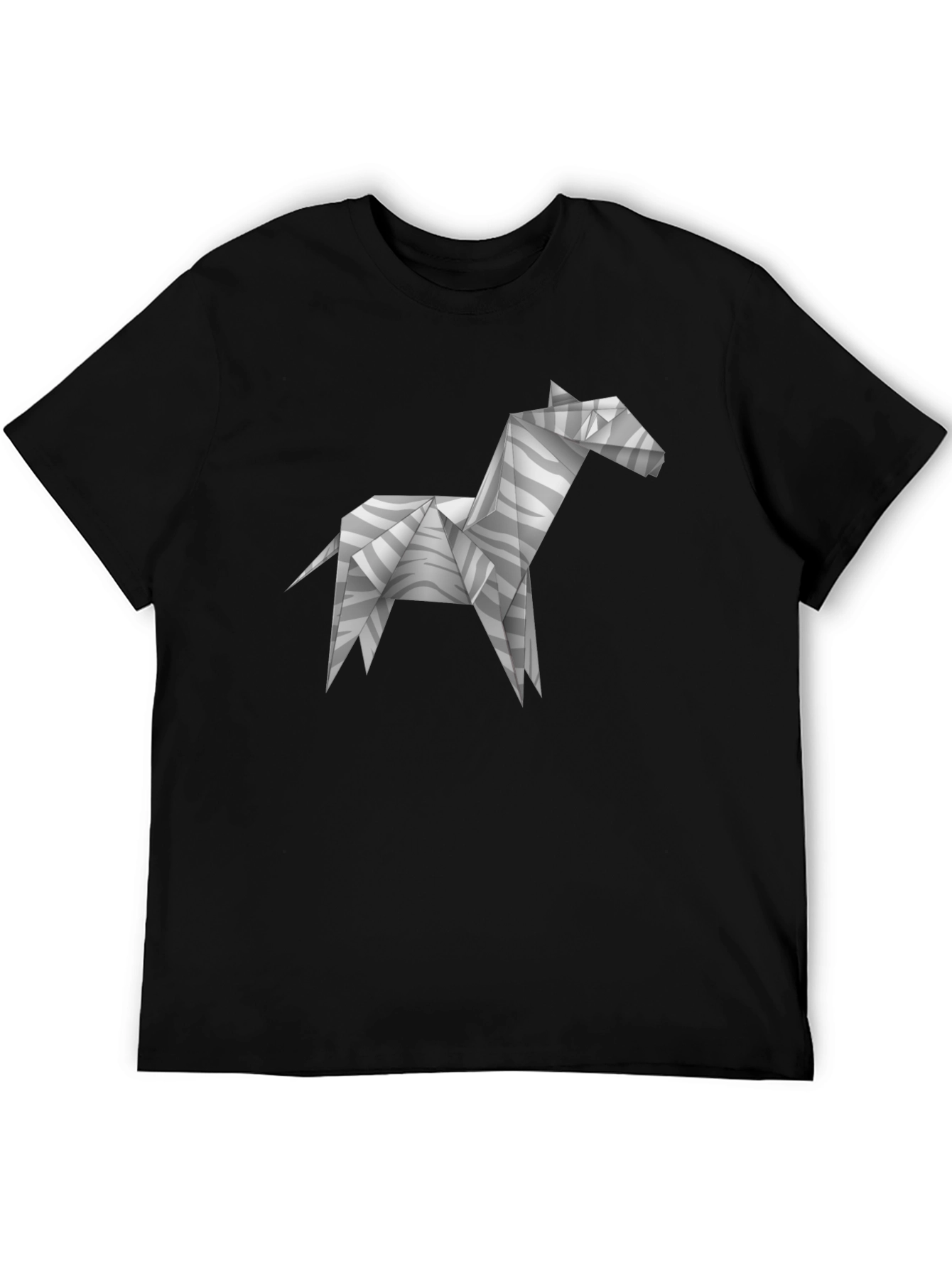 Origami Zebra T-Shirt - Geometric Animal Print