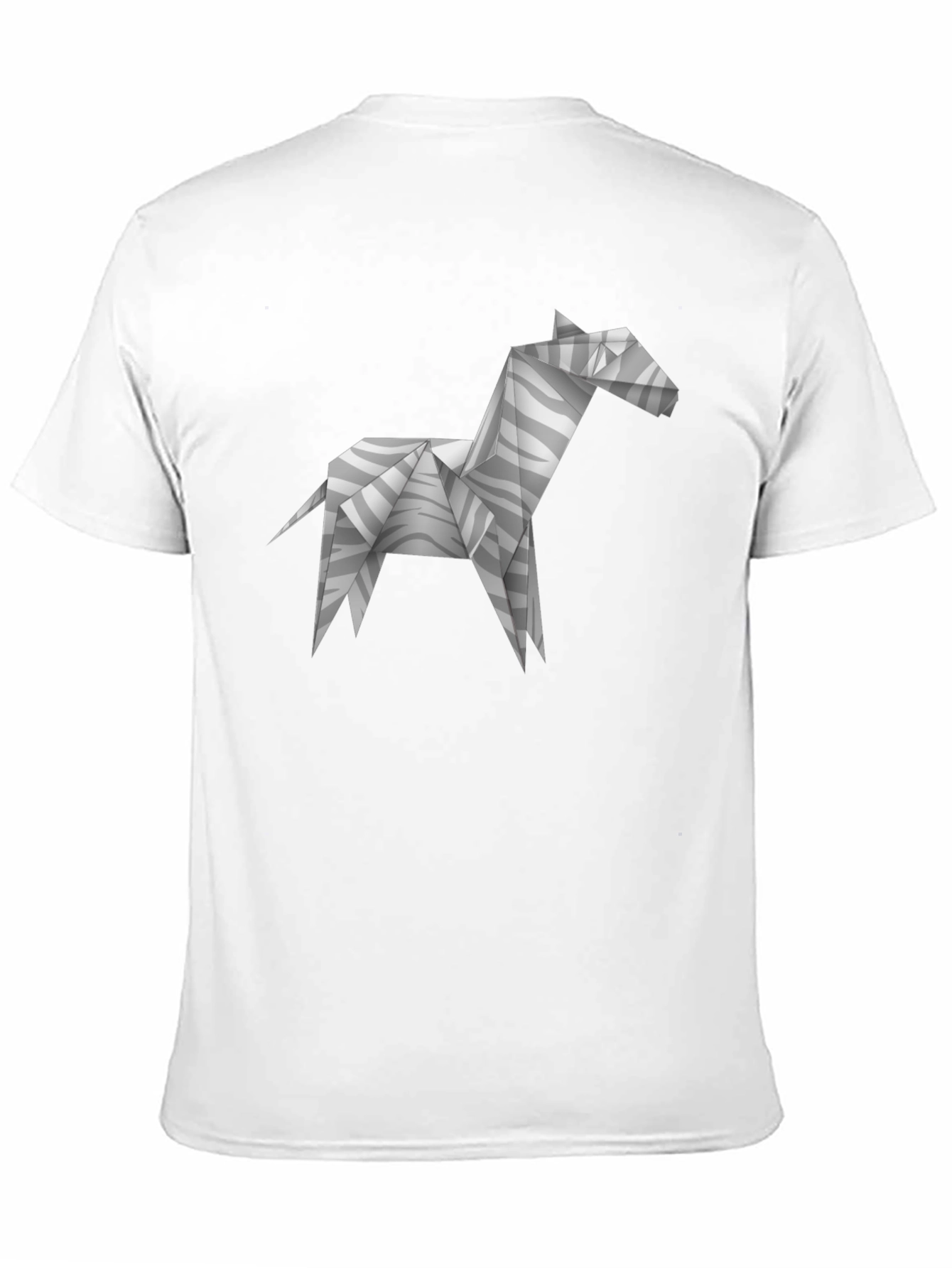 Origami Zebra T-Shirt - Geometric Animal Print