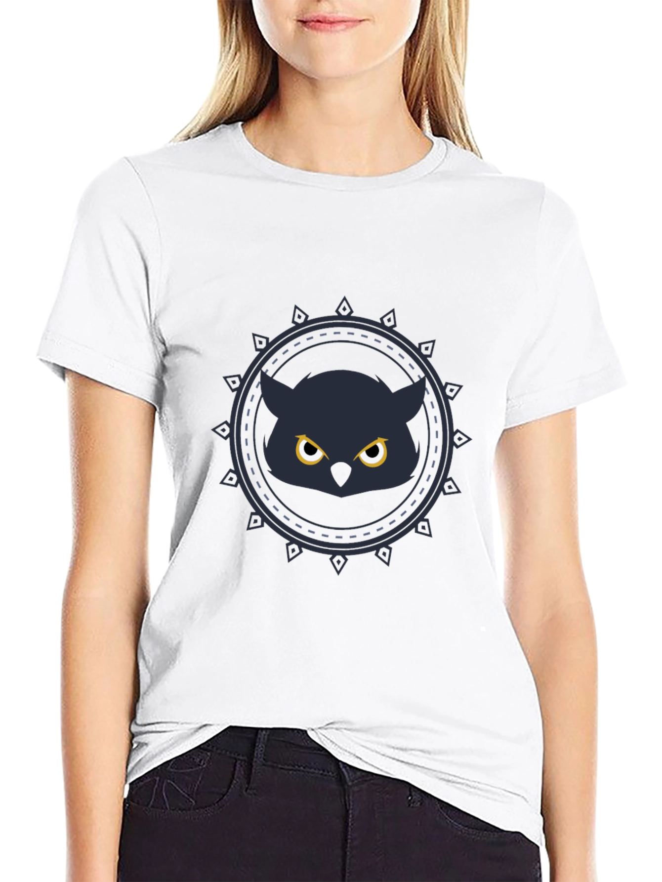 Owl Graphic Black T-Shirt
