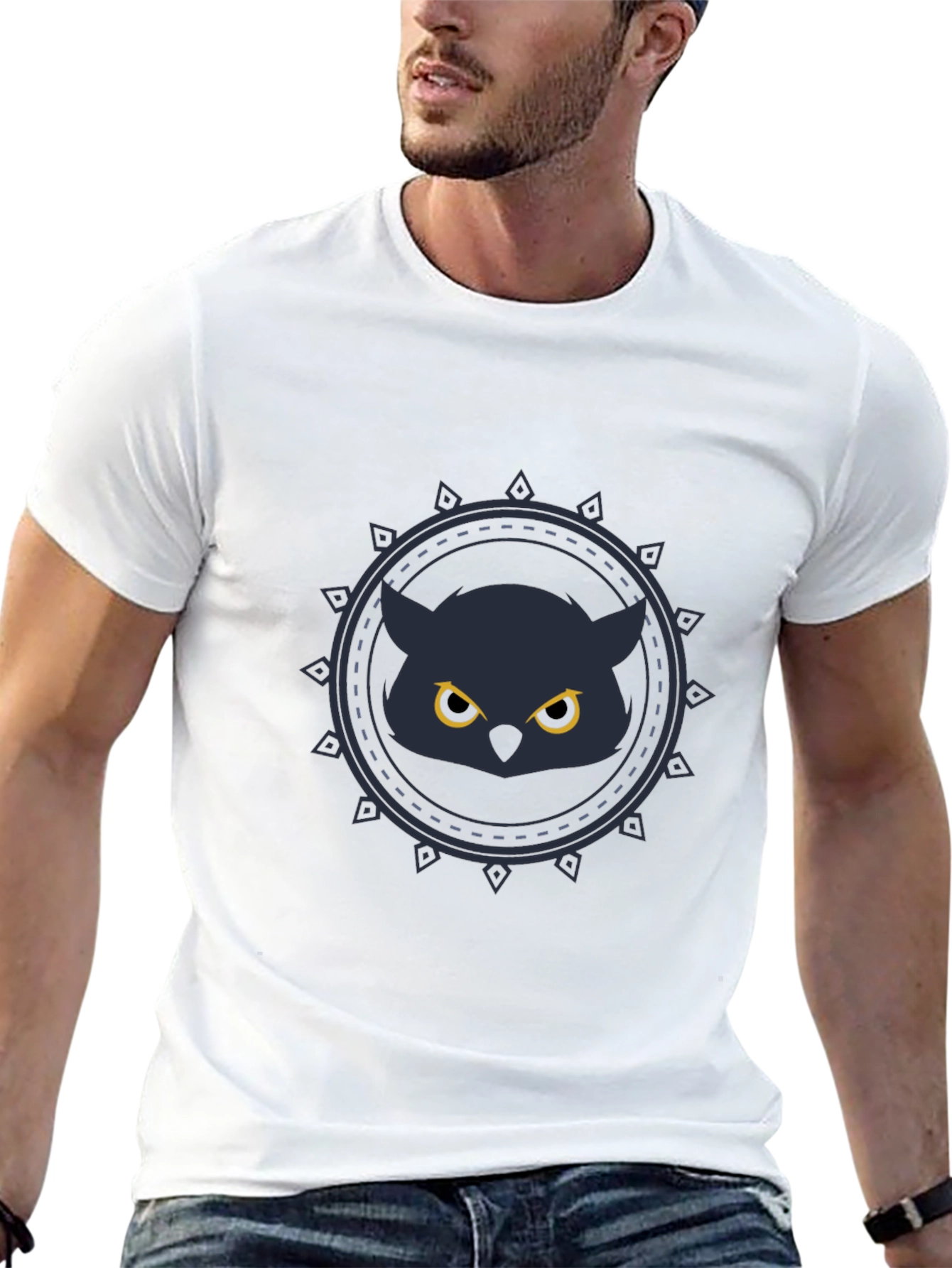 Owl Graphic Black T-Shirt