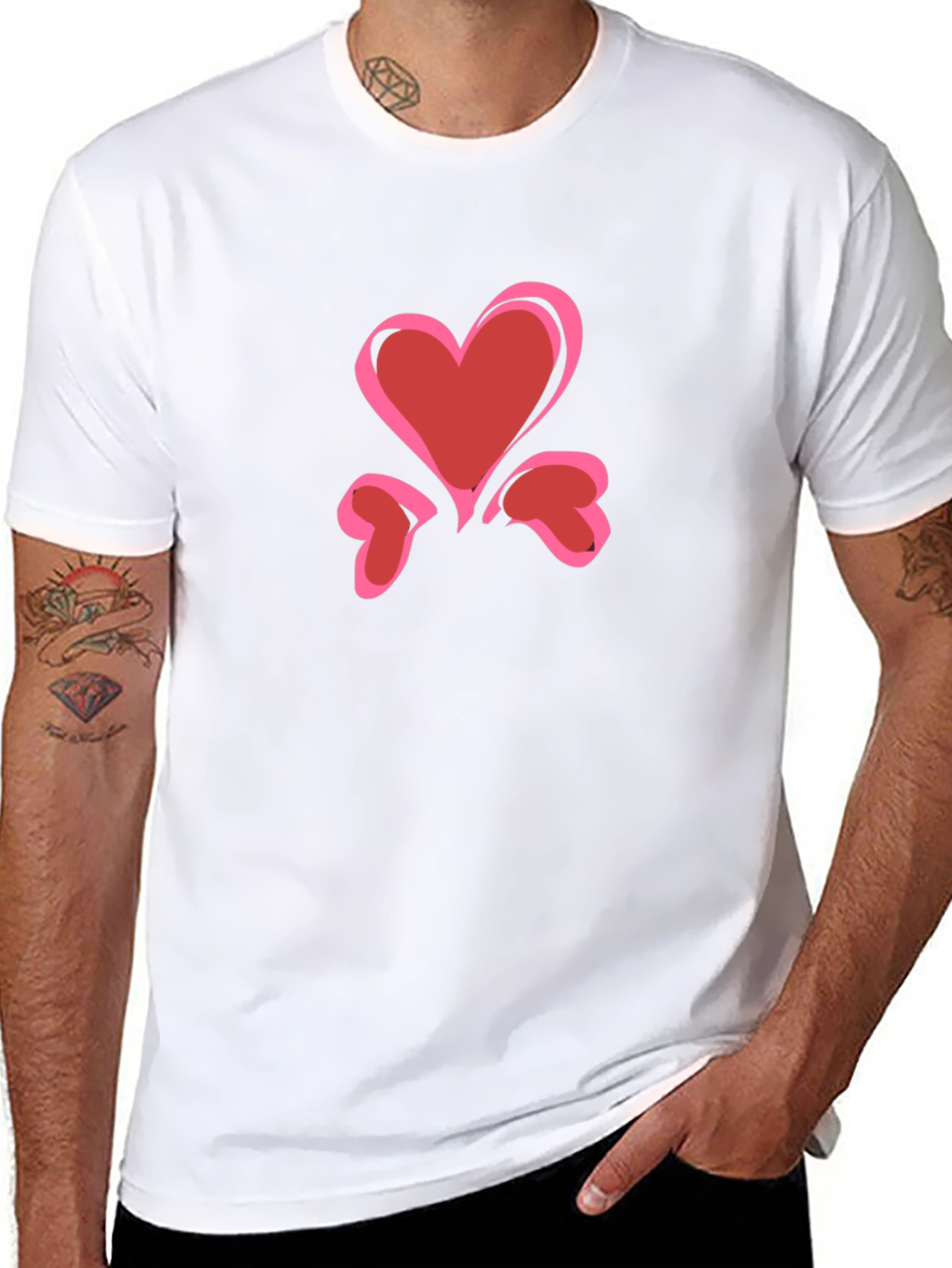 Heart Graphic Black T-Shirt | Love Tee