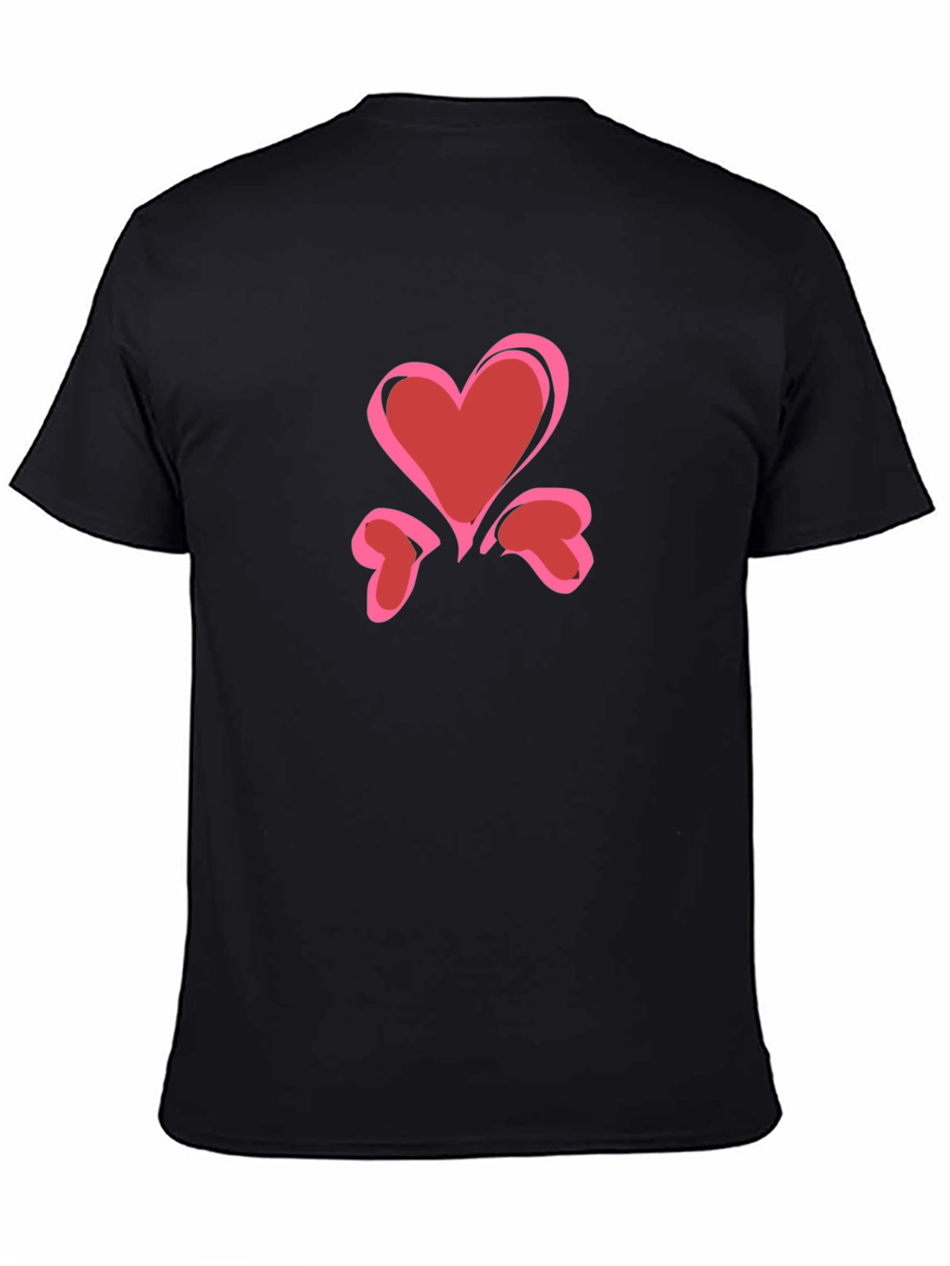 Heart Graphic Black T-Shirt | Love Tee
