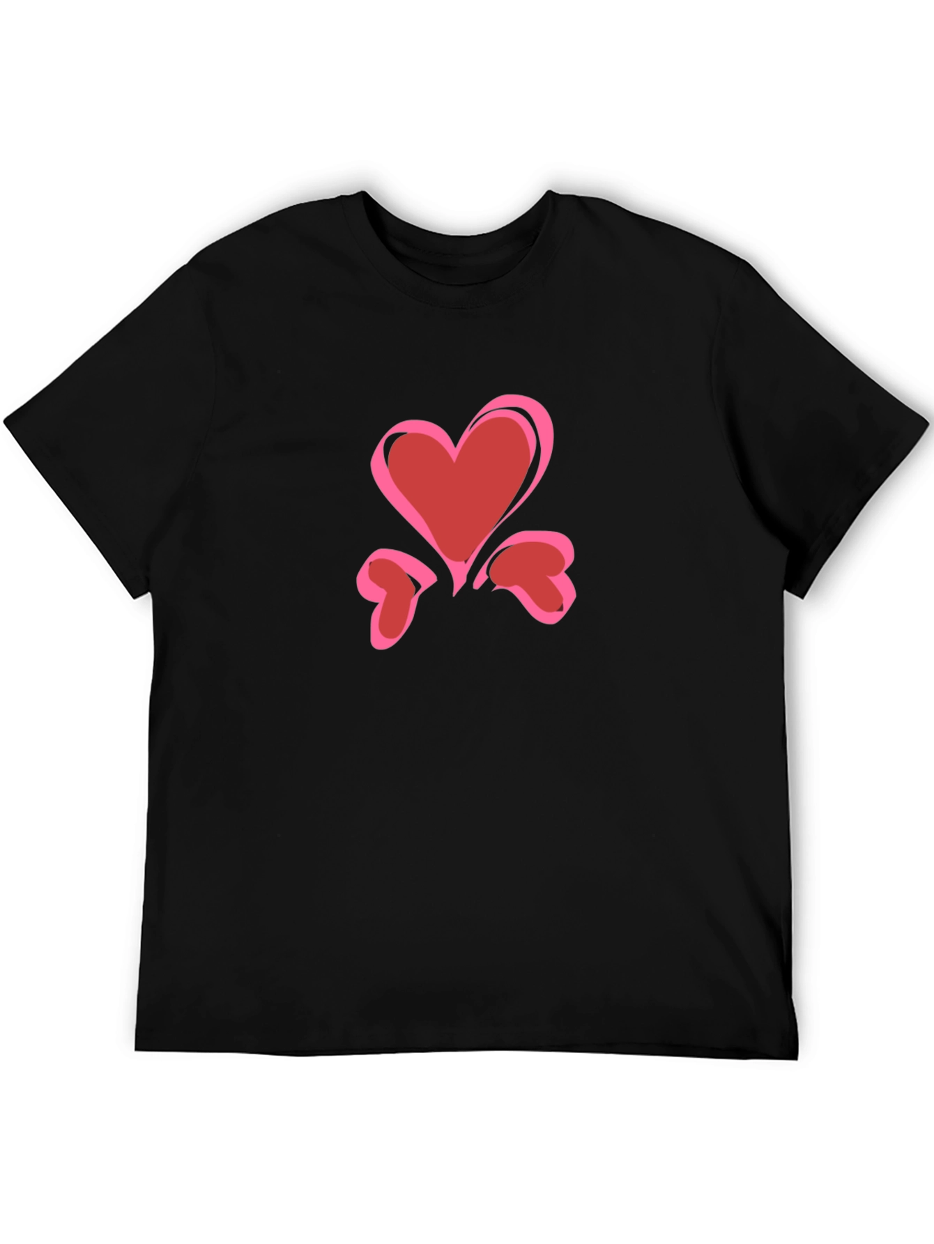 Heart Graphic Black T-Shirt | Love Tee