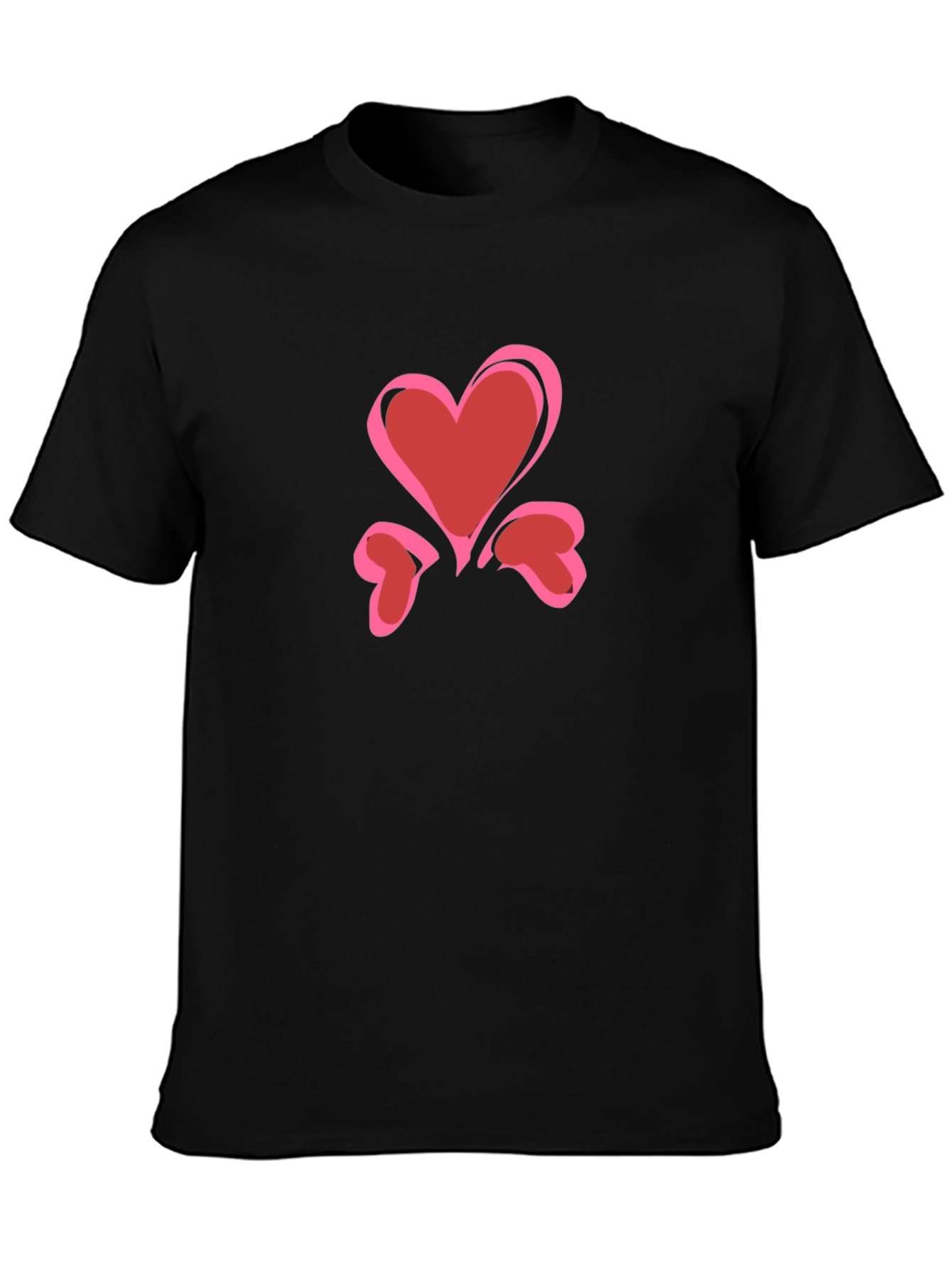 Heart Graphic Black T-Shirt | Love Tee