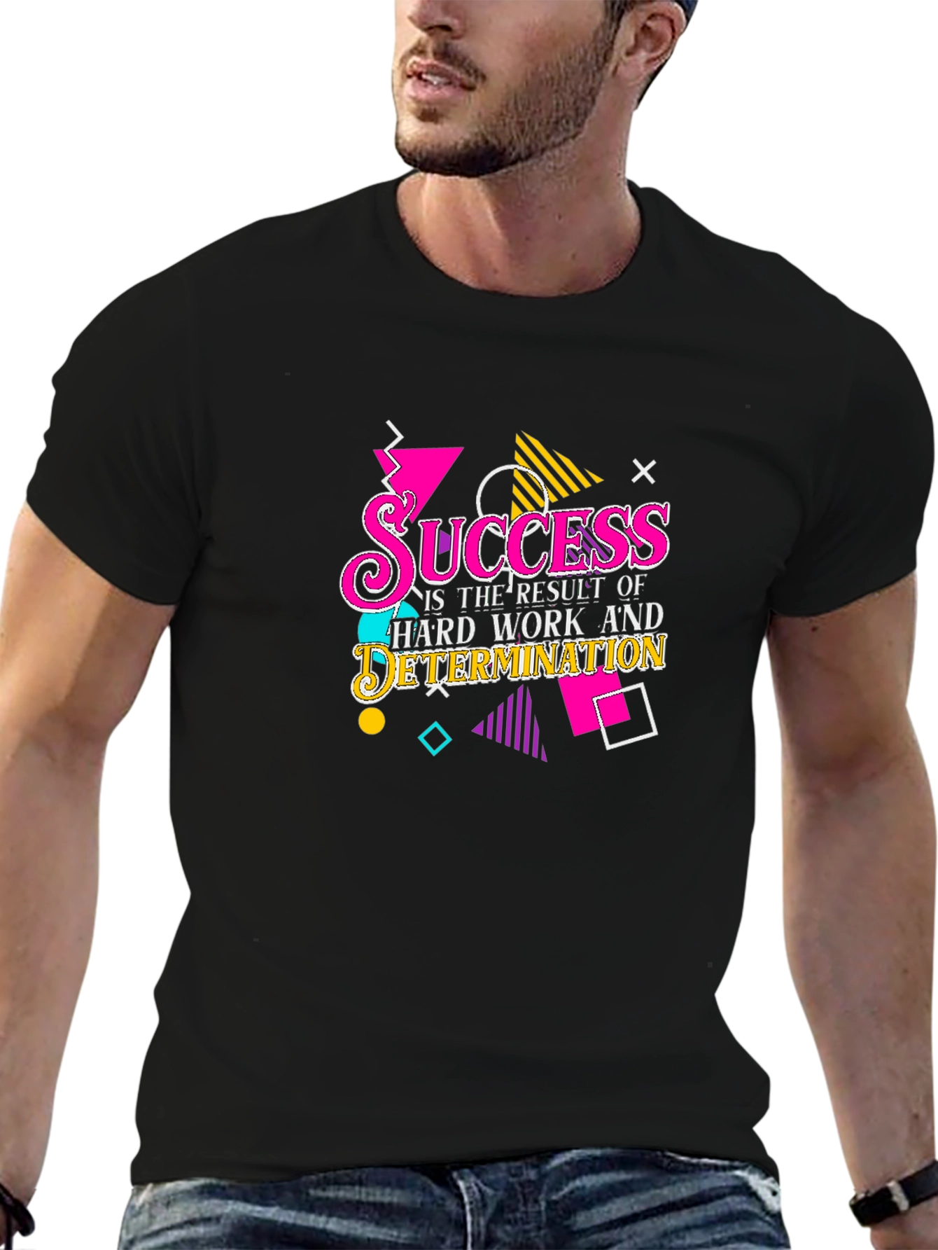 Success Motivation Black T-Shirt