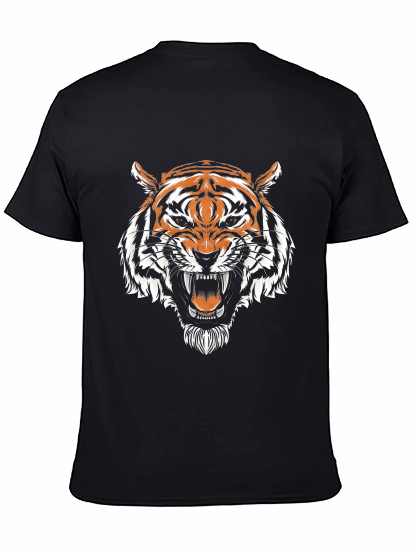 Black Tiger Graphic Tee - Fierce Animal Print
