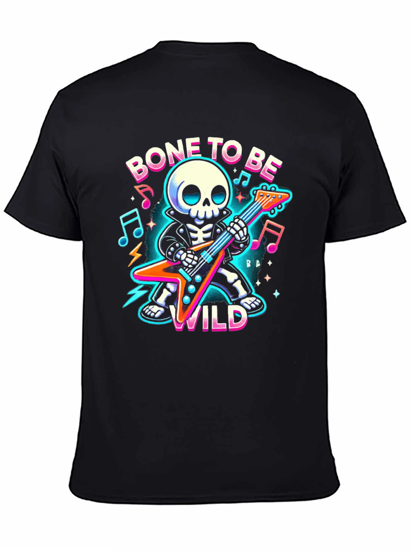 Bone to Be Wild Skeleton Guitarist T-Shirt