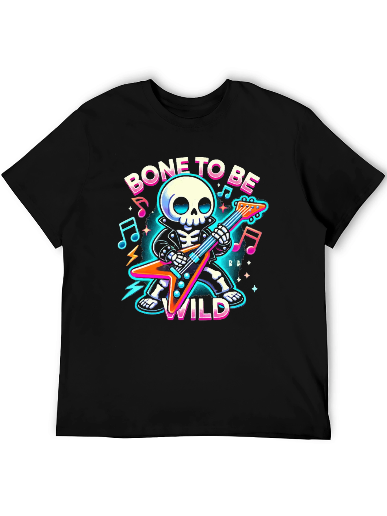 Bone to Be Wild Skeleton Guitarist T-Shirt