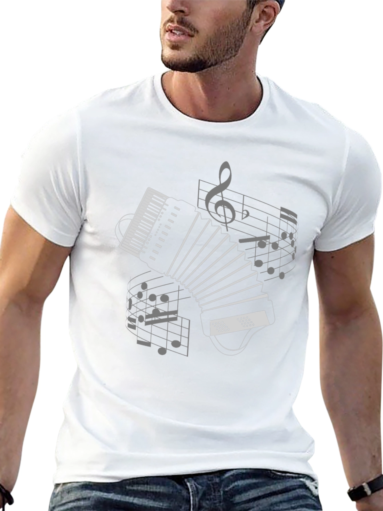 Musical Accordion Graphic T-Shirt