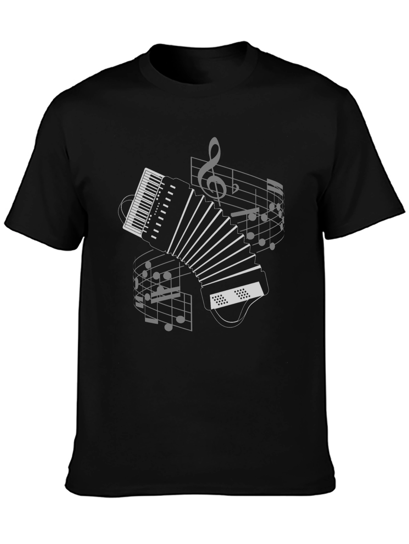 Musical Accordion Graphic T-Shirt