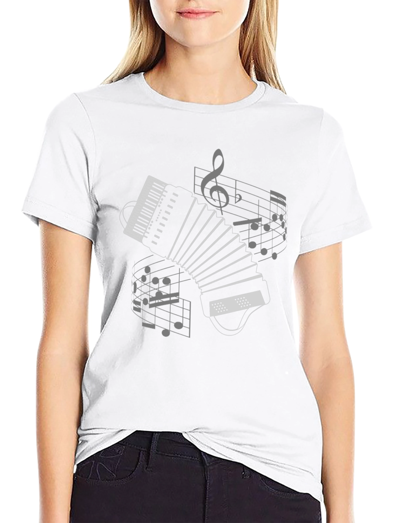 Musical Accordion Graphic T-Shirt