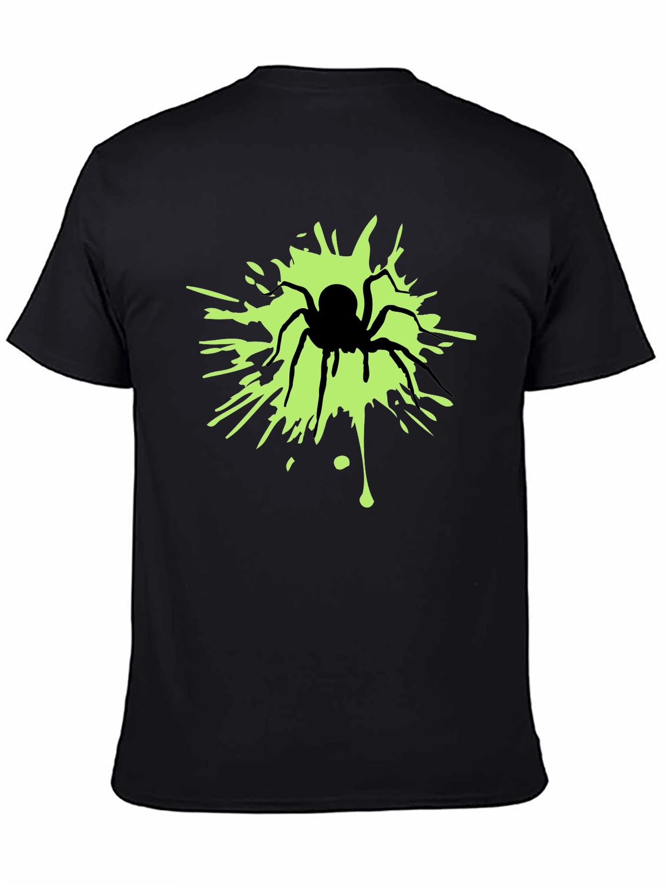 Glow Spider Graphic Tee - Mens Black T-Shirt