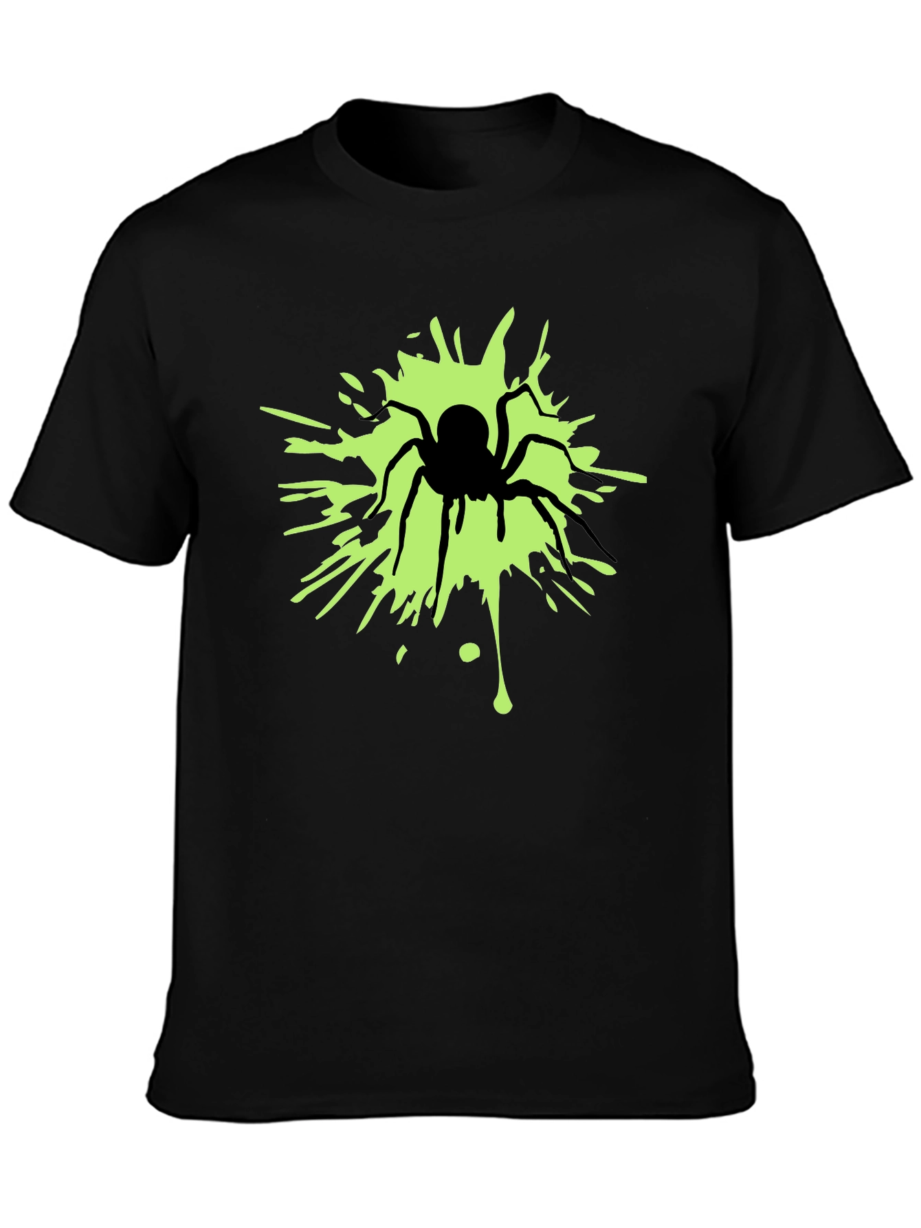 Glow Spider Graphic Tee - Mens Black T-Shirt