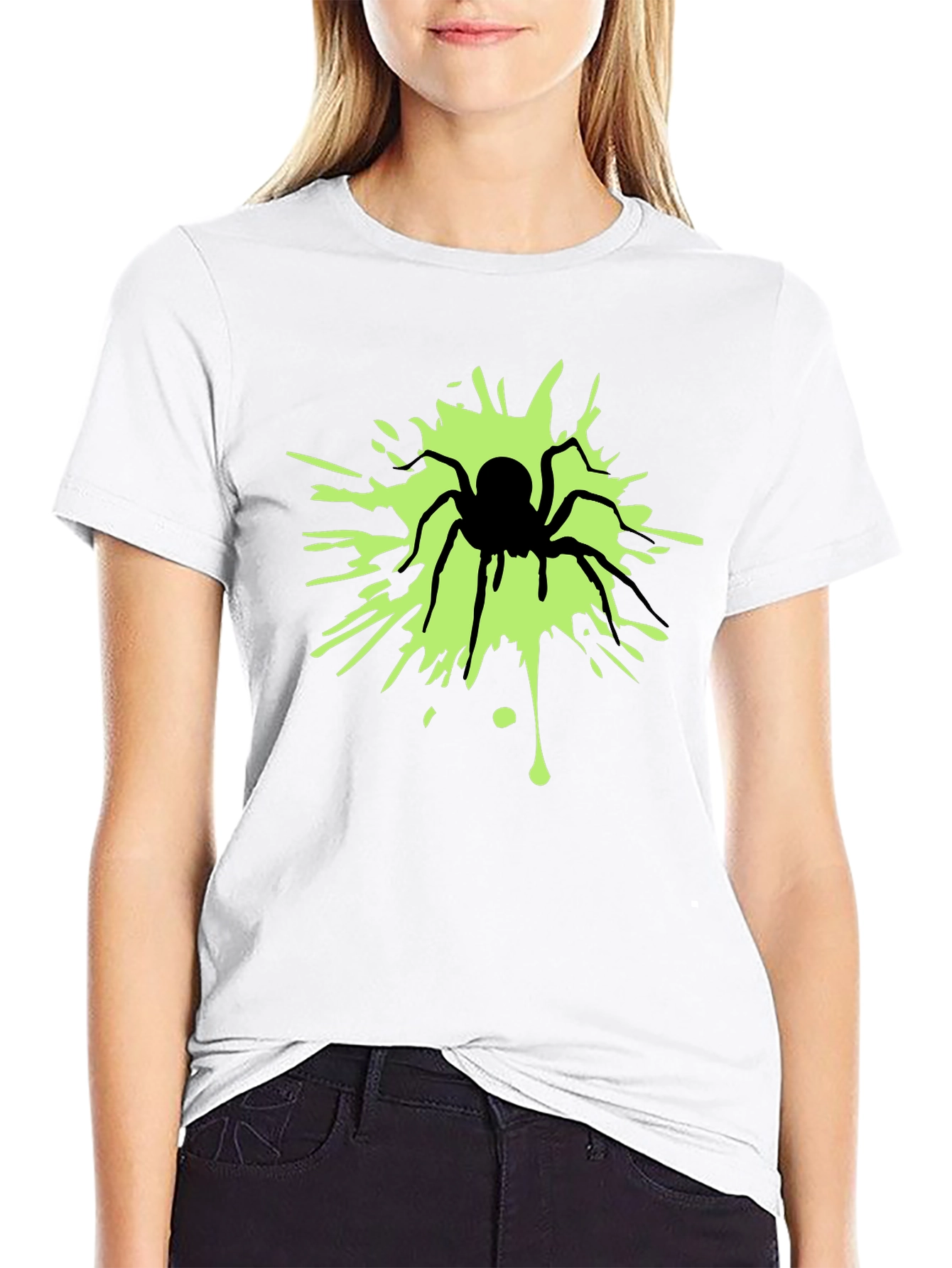 Glow Spider Graphic Tee - Mens Black T-Shirt