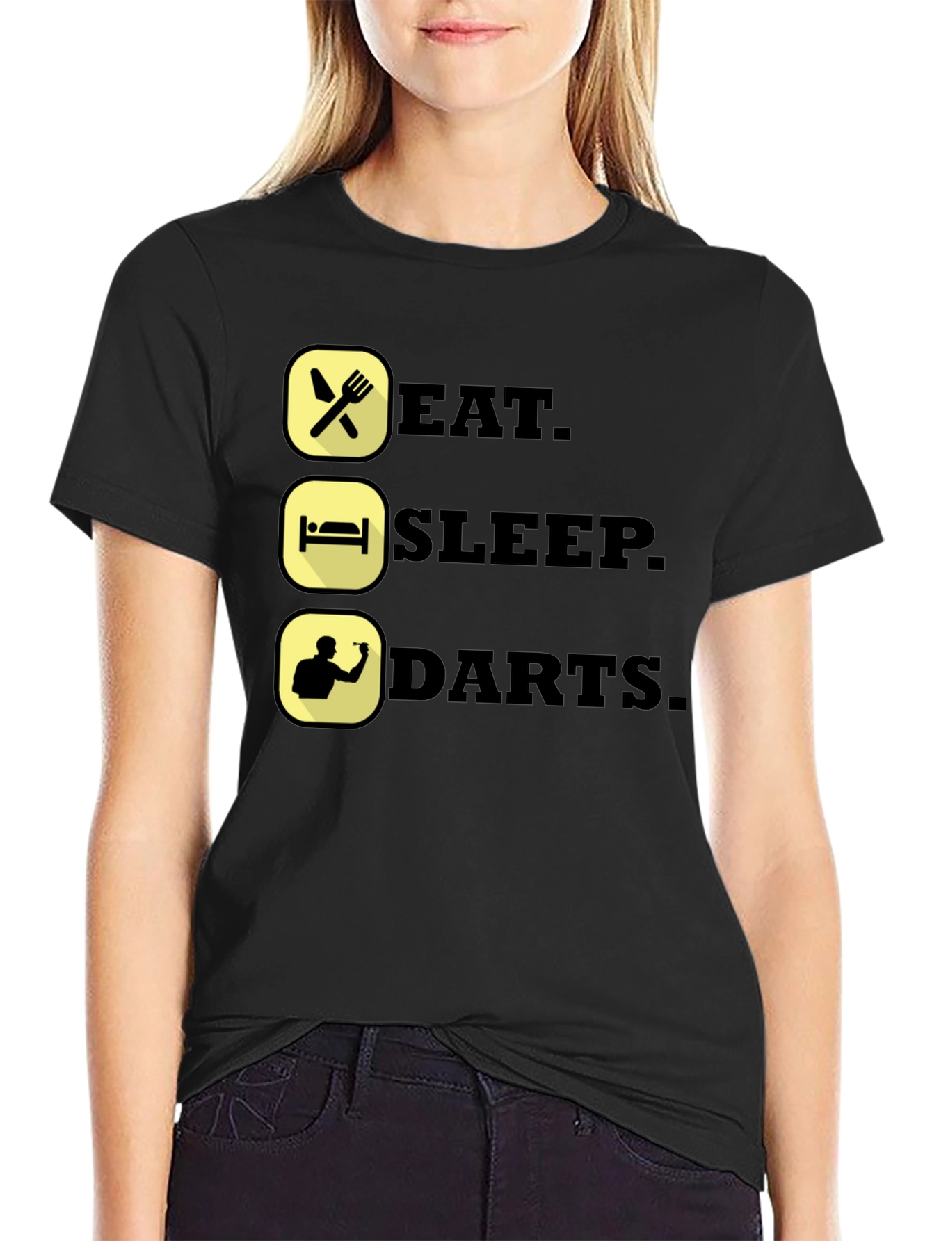 Eat Sleep Darts Funny Graphic T-Shirt