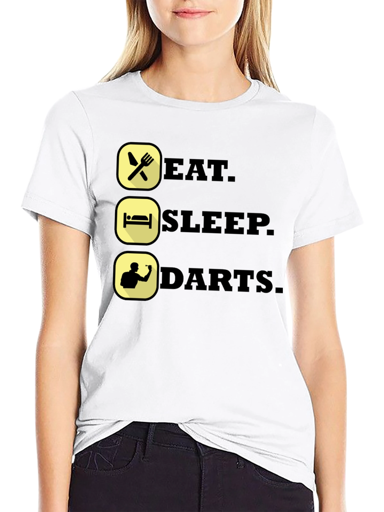 Eat Sleep Darts Funny Graphic T-Shirt