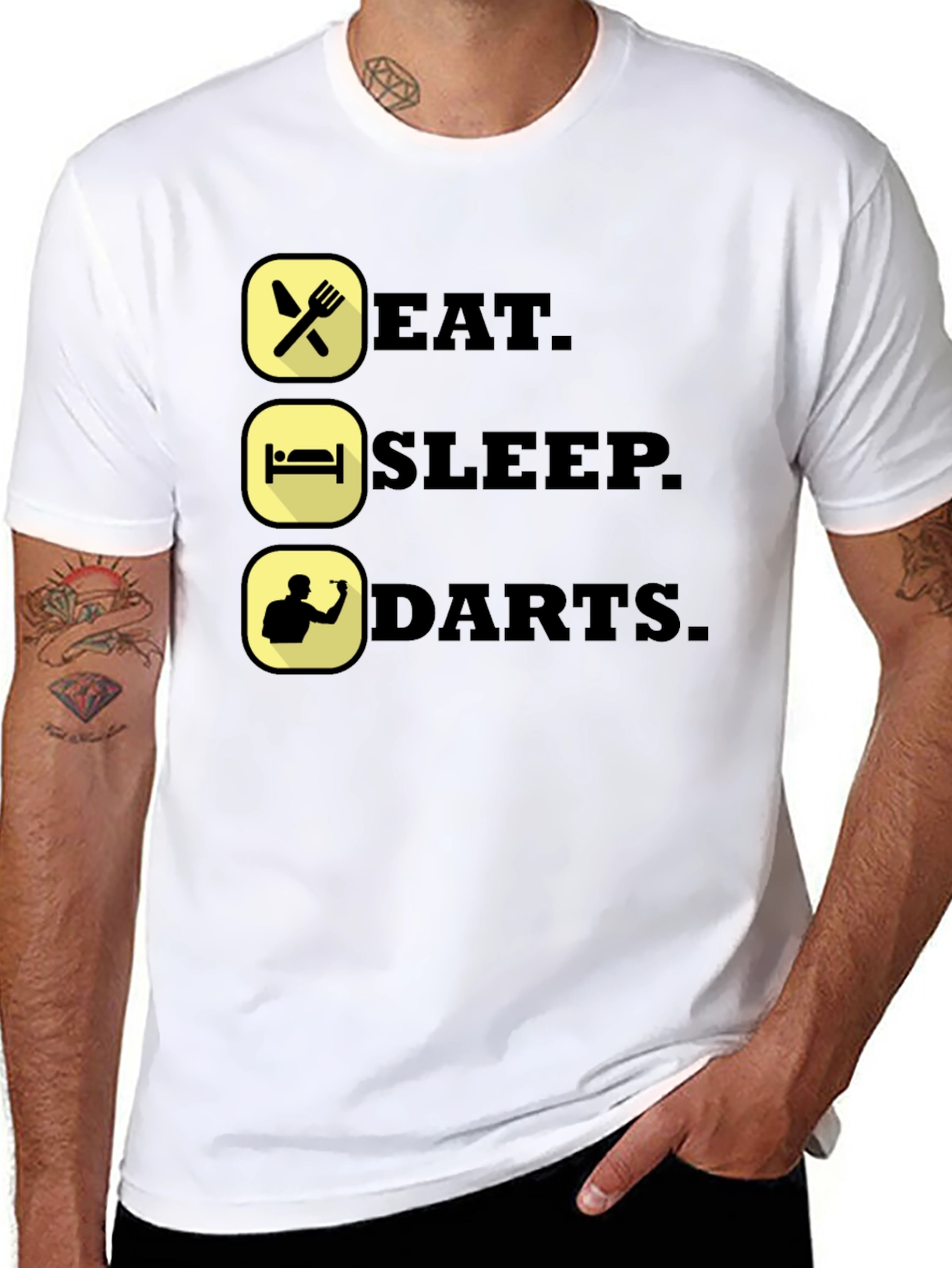 Eat Sleep Darts Funny Graphic T-Shirt