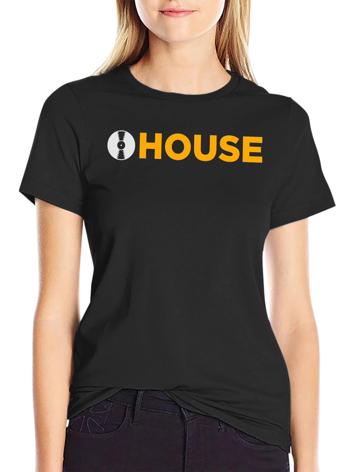 House Music DJ Graphic Tee - Black Cotton T-Shirt
