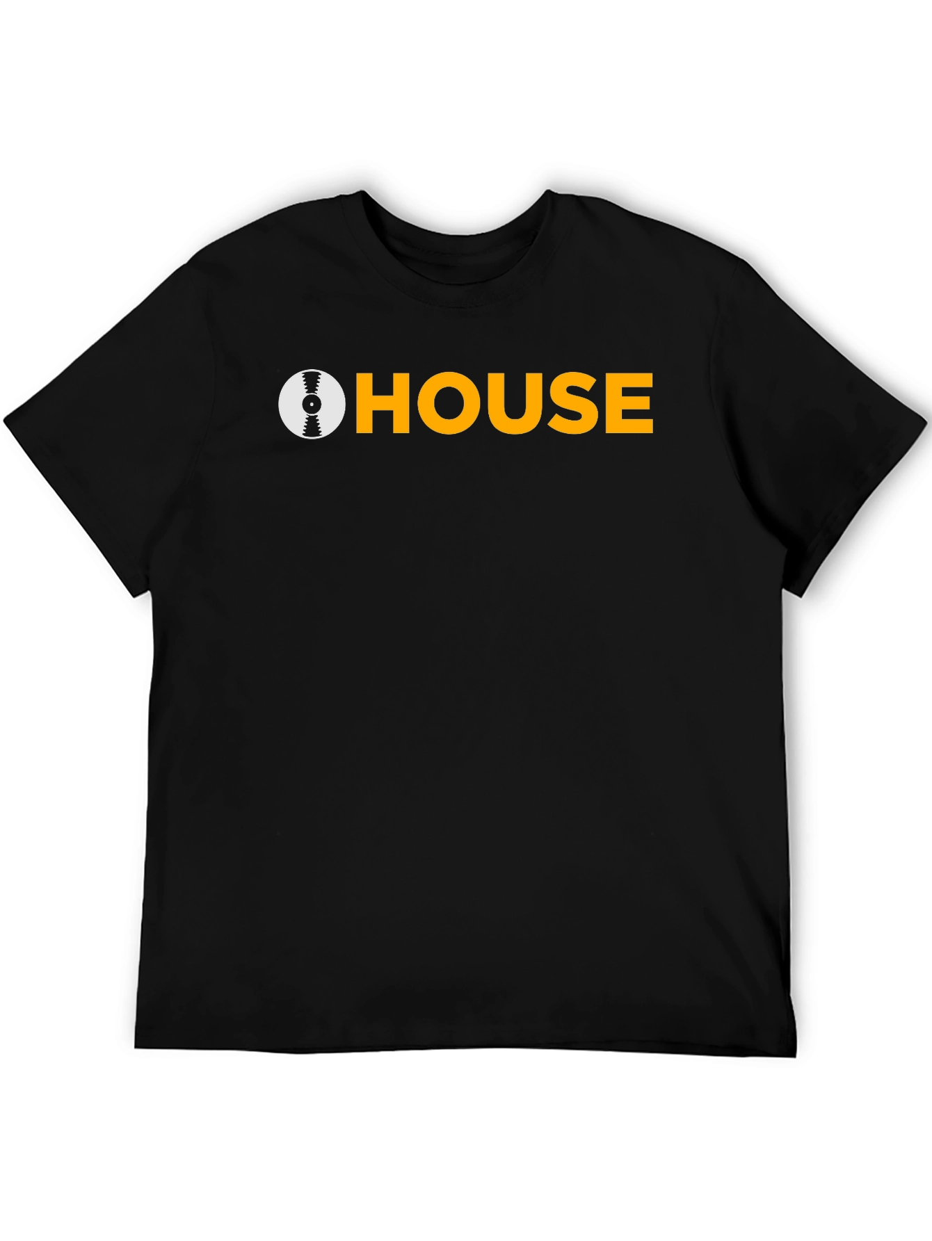 House Music DJ Graphic Tee - Black Cotton T-Shirt