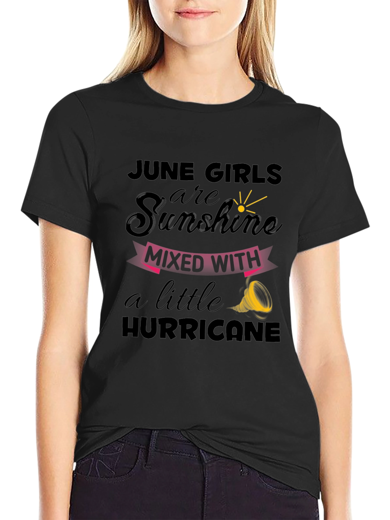 June Girls Sunshine Hurricane Graphic T-Shirt
