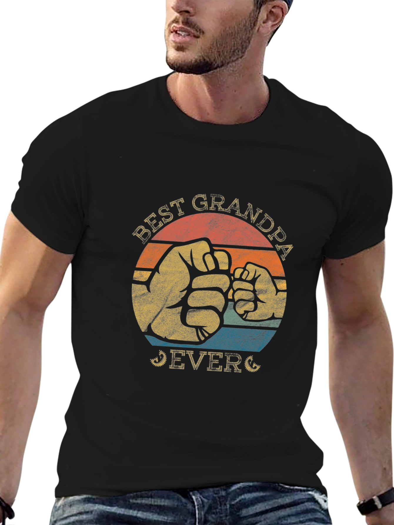 Best Grandpa Ever Graphic T-Shirt