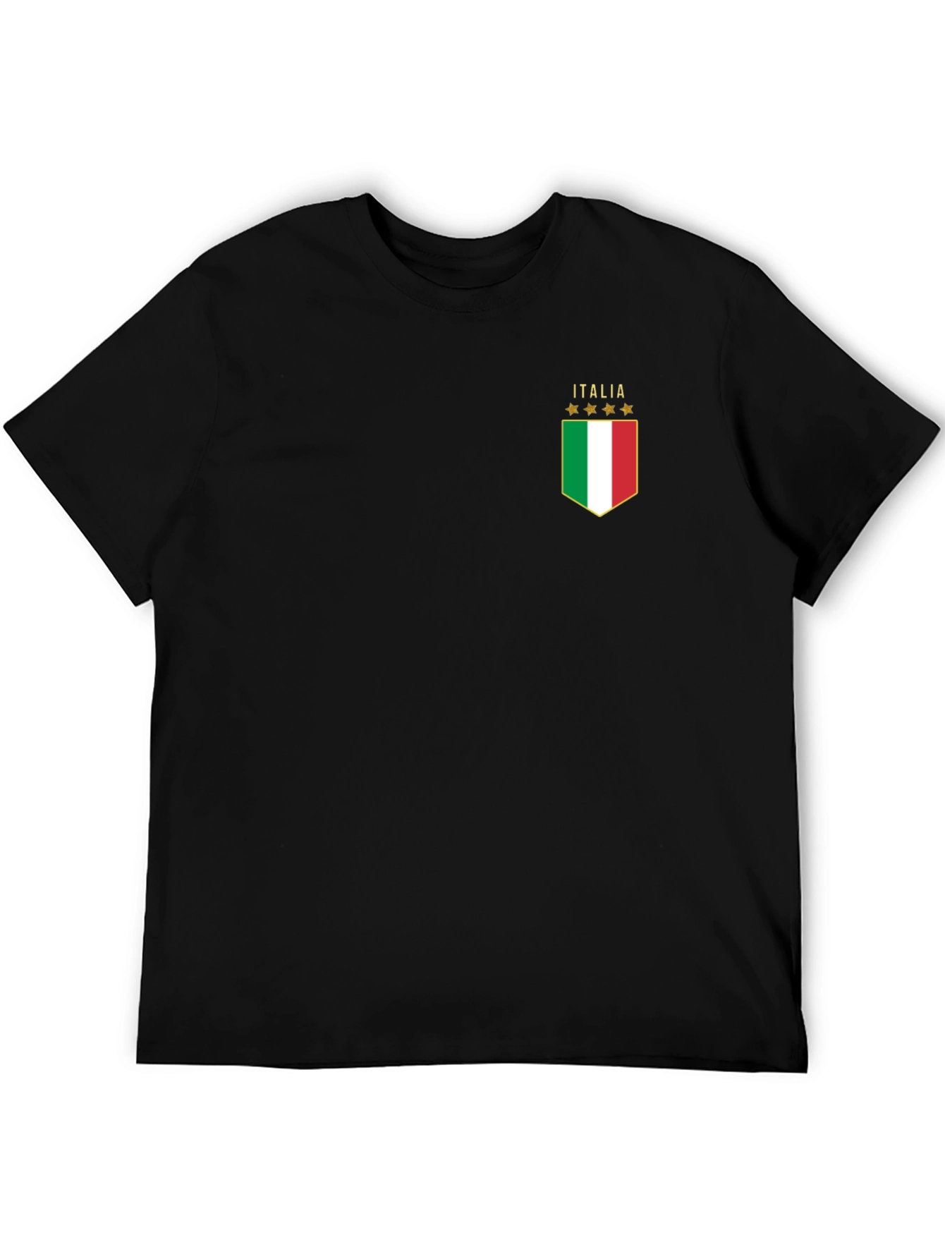 Italia Flag Graphic T-Shirt - Black Cotton Tee