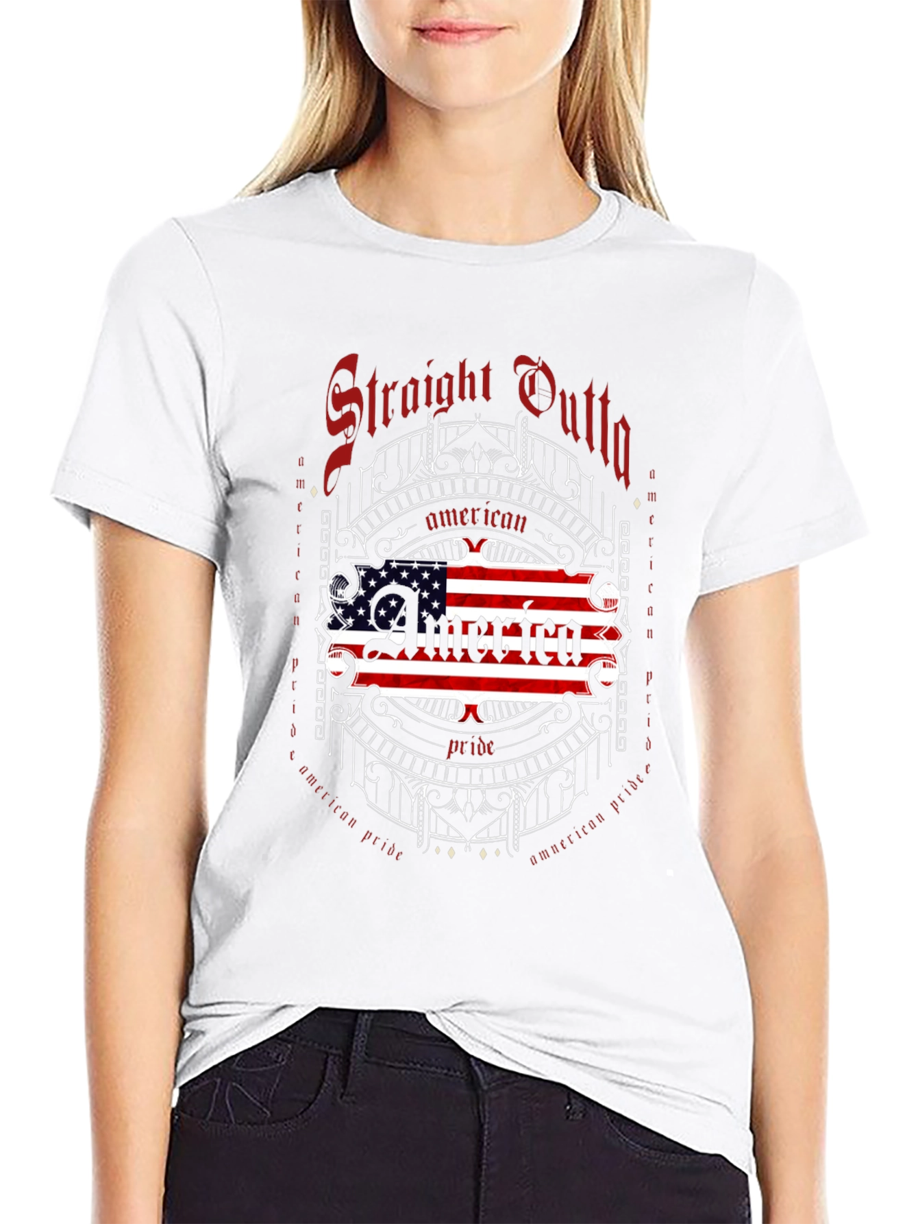 Straight Outta American Pride Graphic Tee