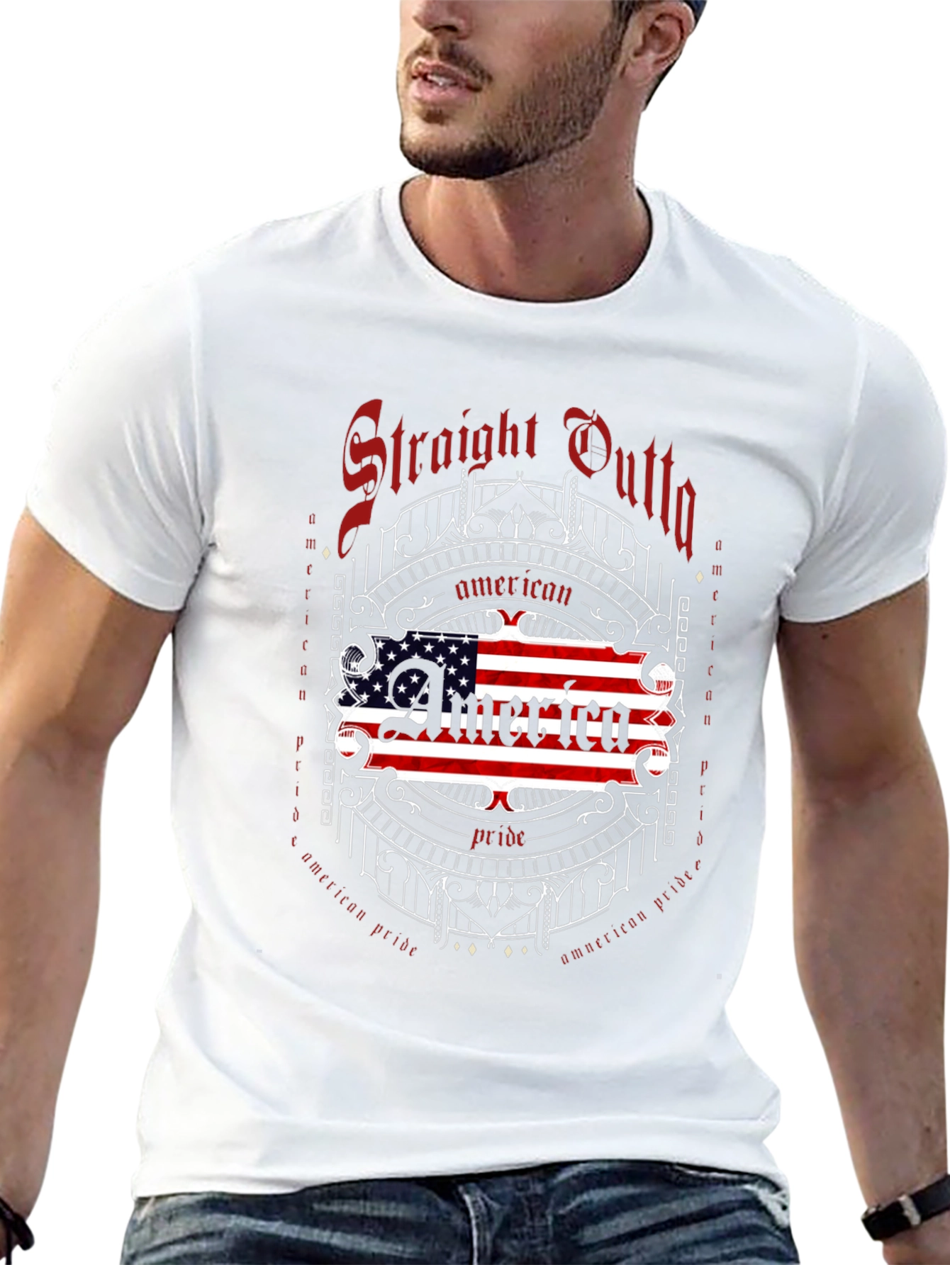 Straight Outta American Pride Graphic Tee