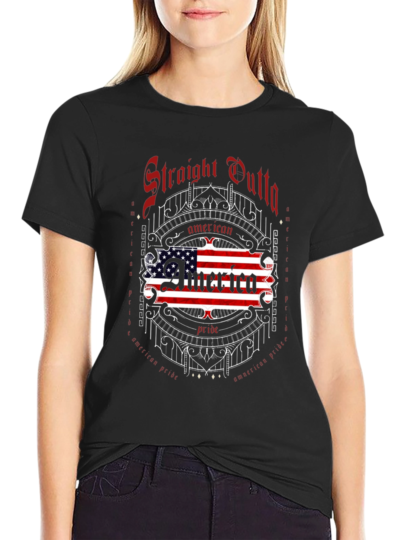 Straight Outta American Pride Graphic Tee