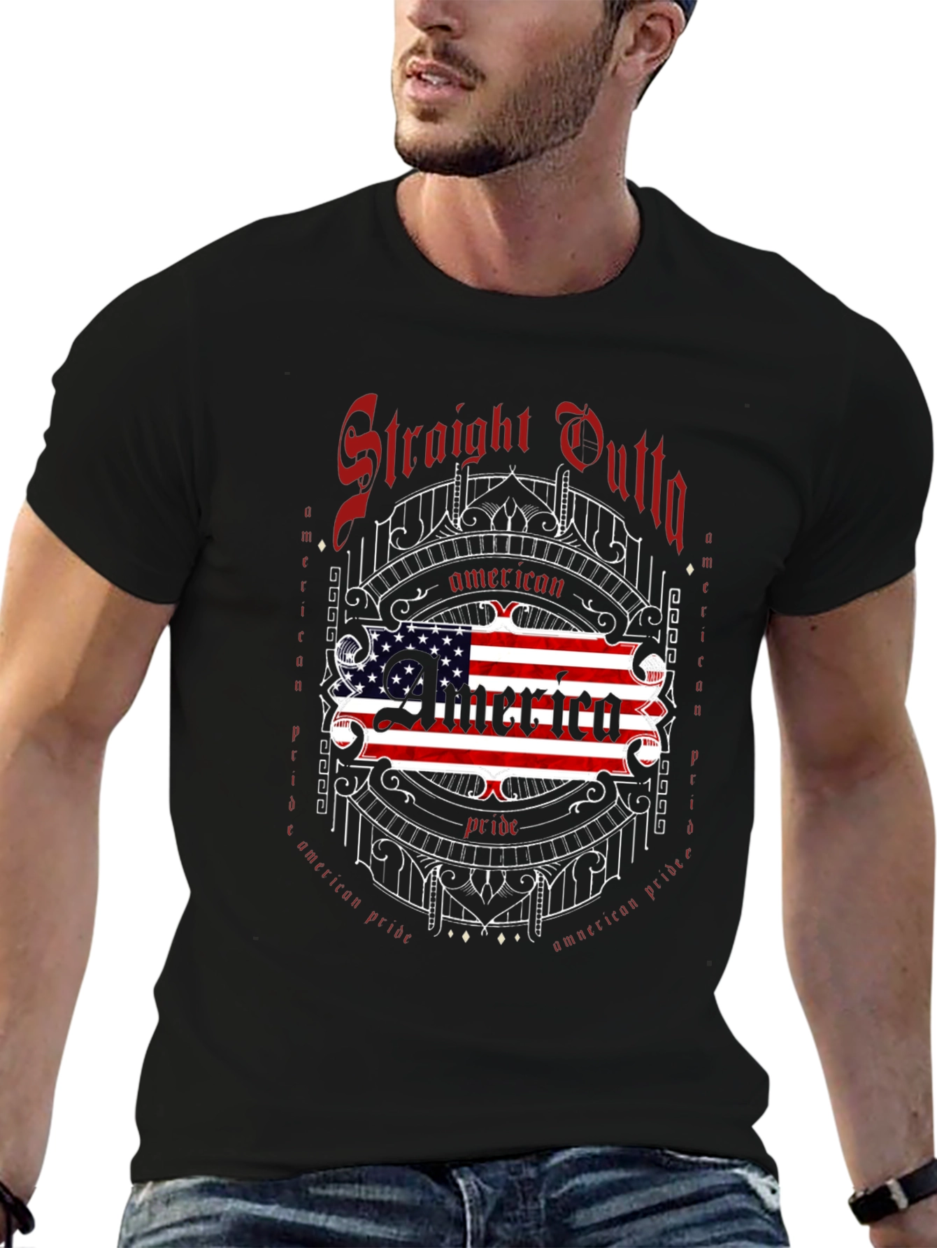Straight Outta American Pride Graphic Tee