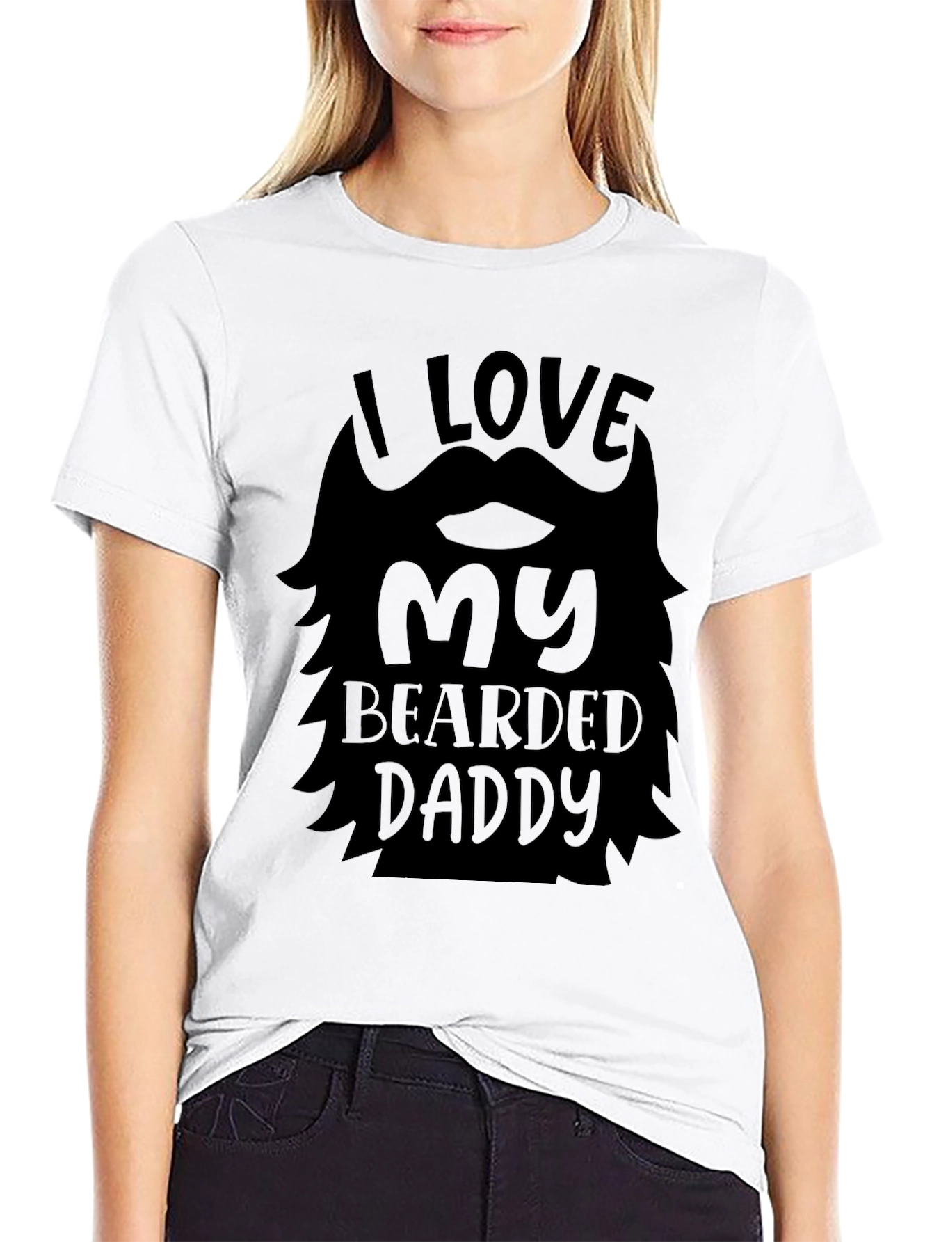 I Love My Bearded Daddy Black T-Shirt