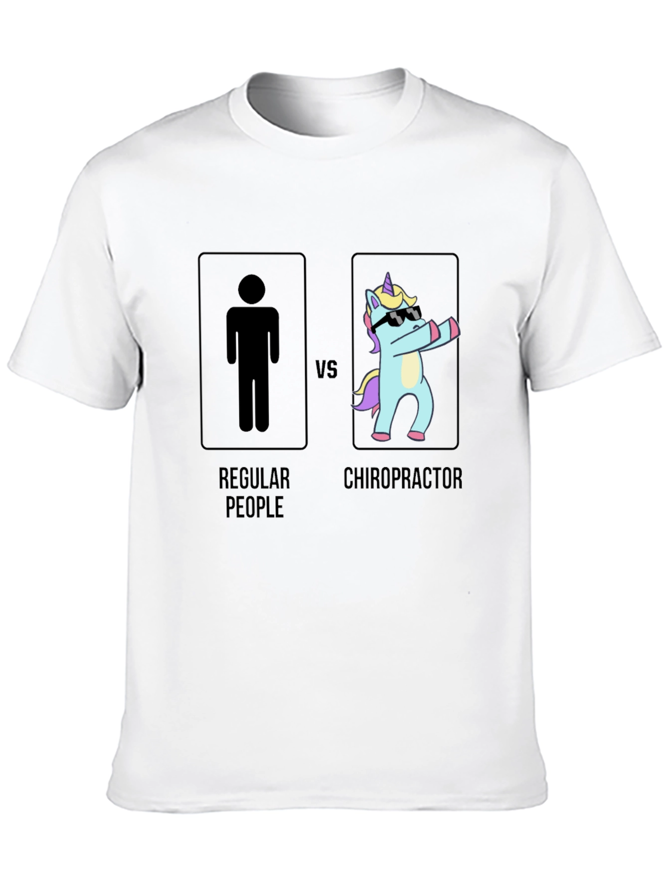 Chiropractor vs Regular People Black T-Shirt