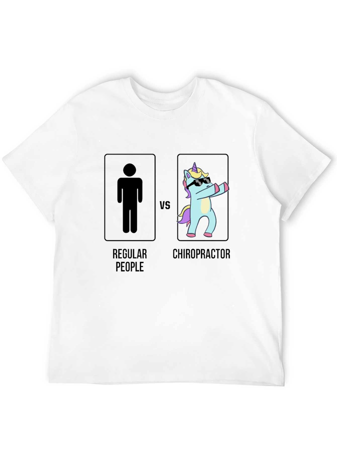 Chiropractor vs Regular People Black T-Shirt