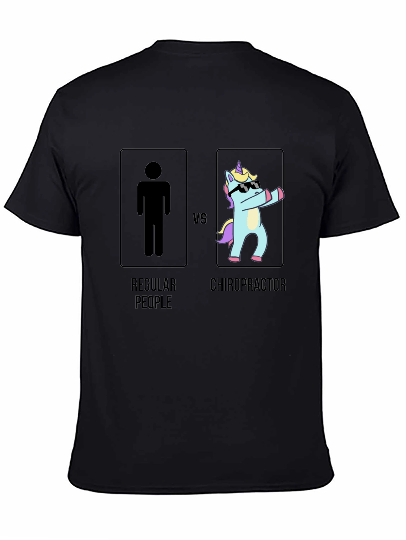 Chiropractor vs Regular People Black T-Shirt