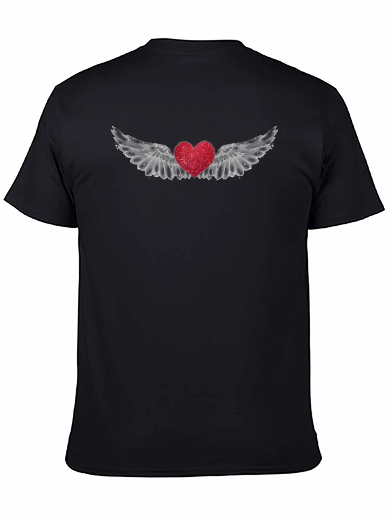 Winged Heart Tee - Black Crew Neck