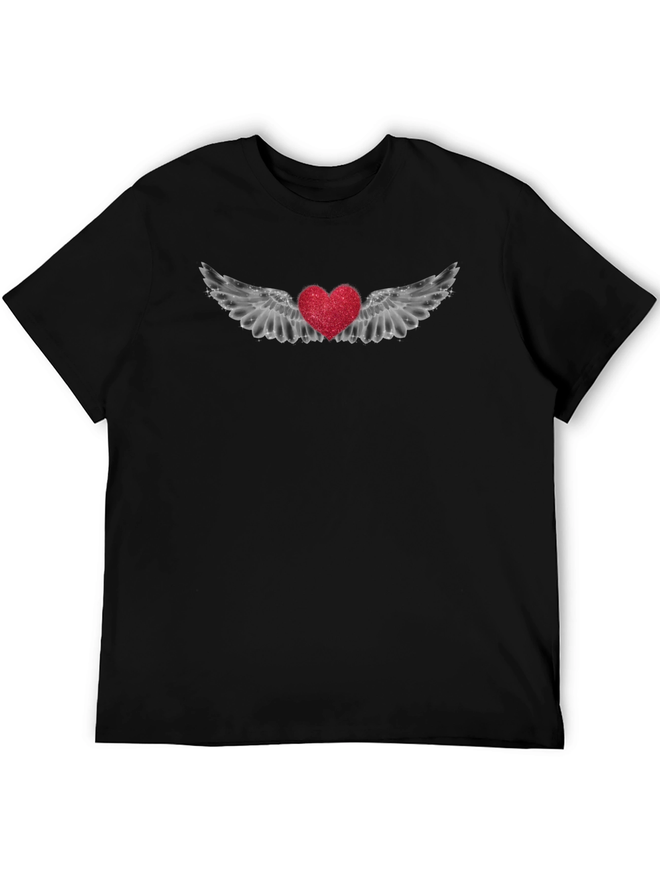 Winged Heart Tee - Black Crew Neck