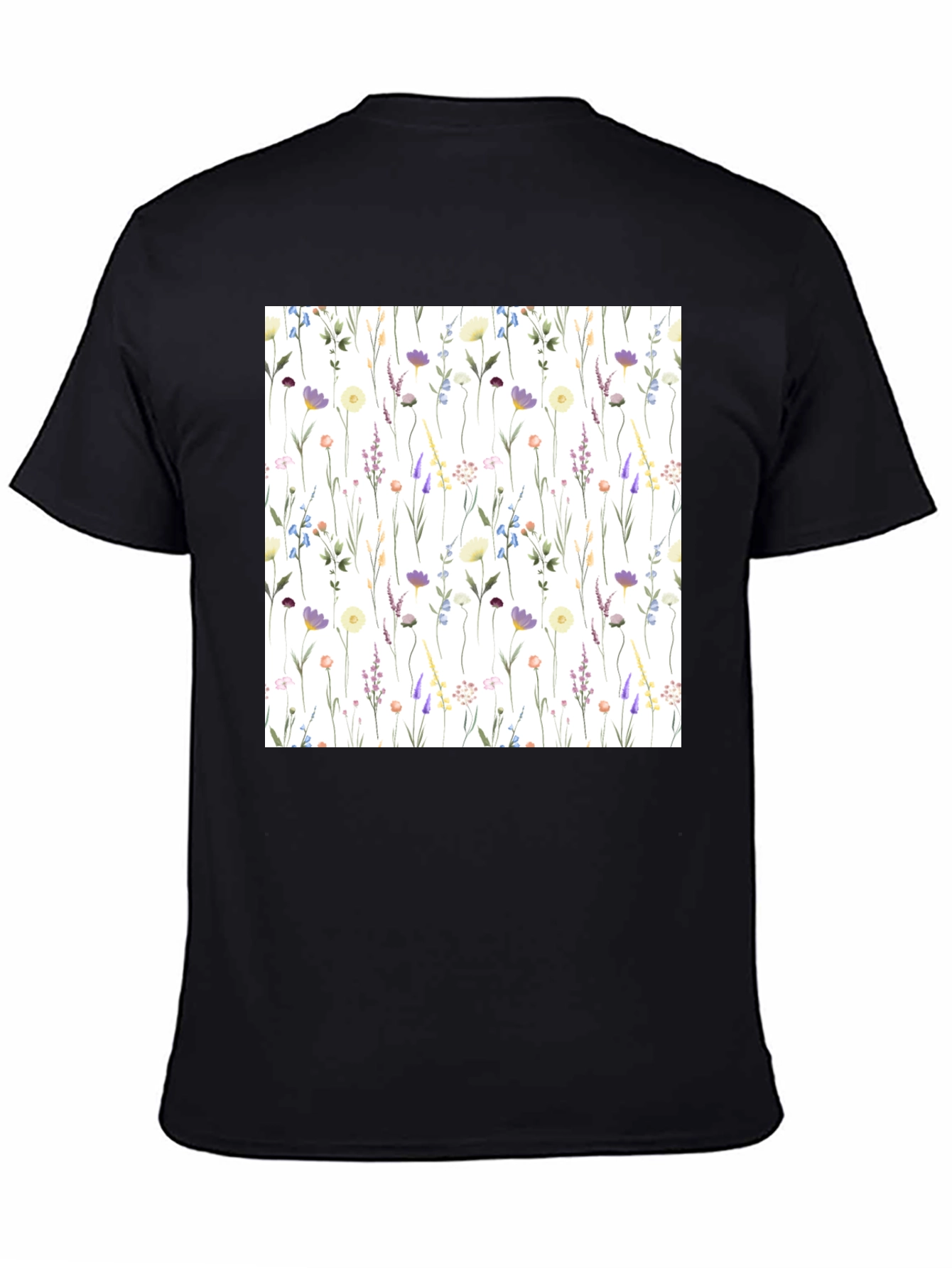 Floral Pattern T-Shirt - Elegant Wildflower Design