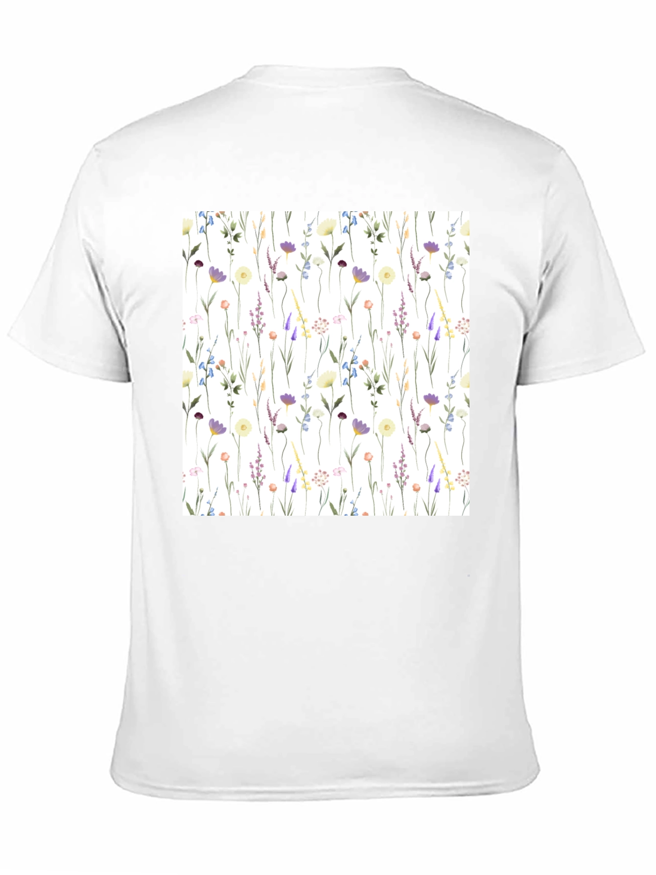 Floral Pattern T-Shirt - Elegant Wildflower Design