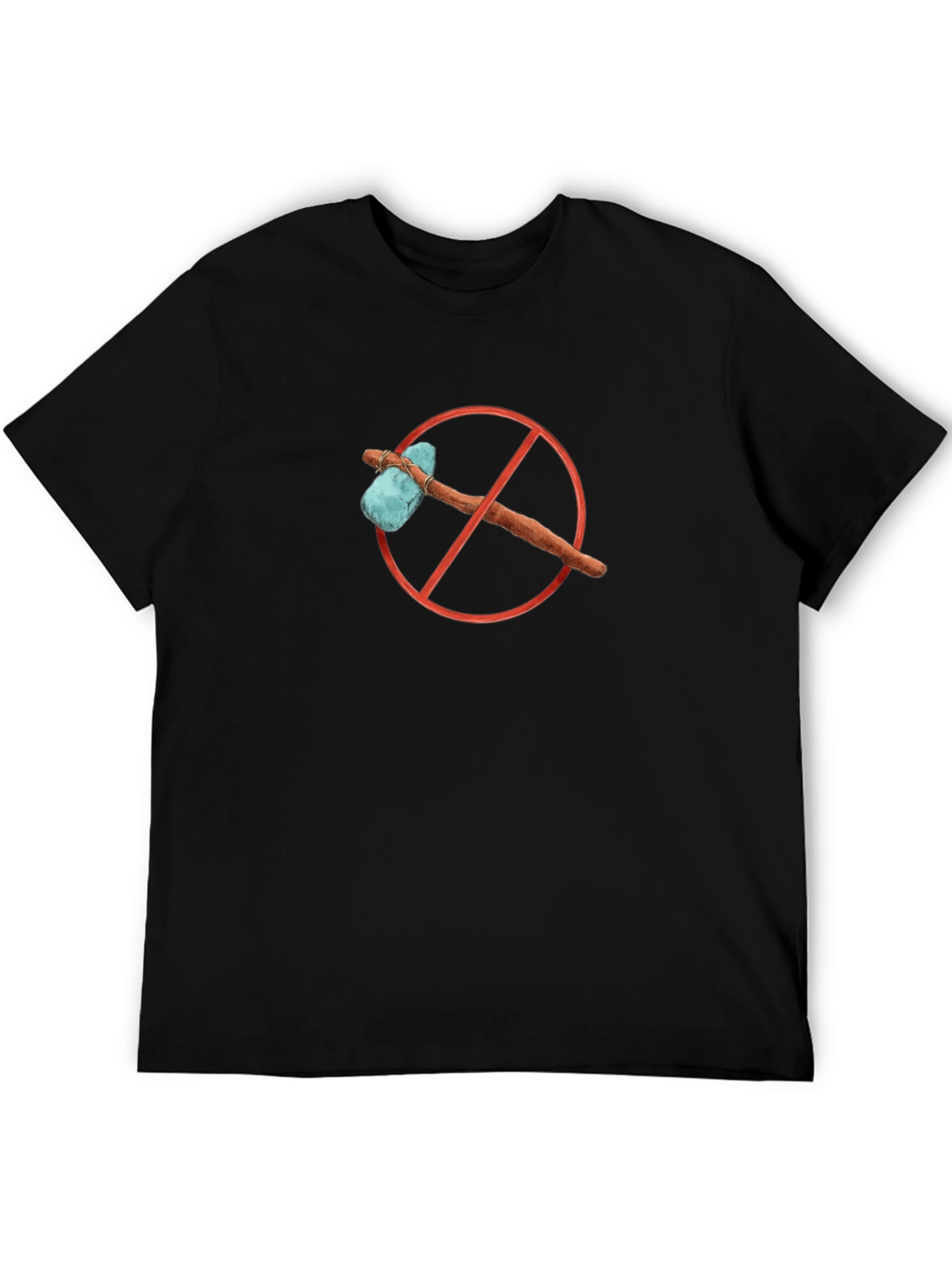 No Stone Tools T-Shirt - Black Graphic Tee