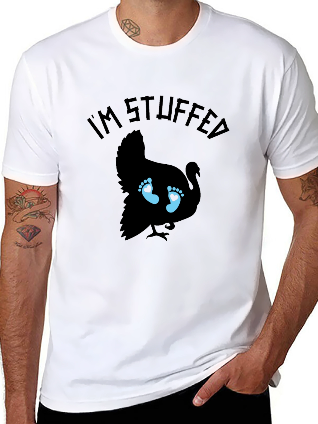 Im Stuffed Turkey T-Shirt - Thanksgiving Pregnancy Reveal Tee