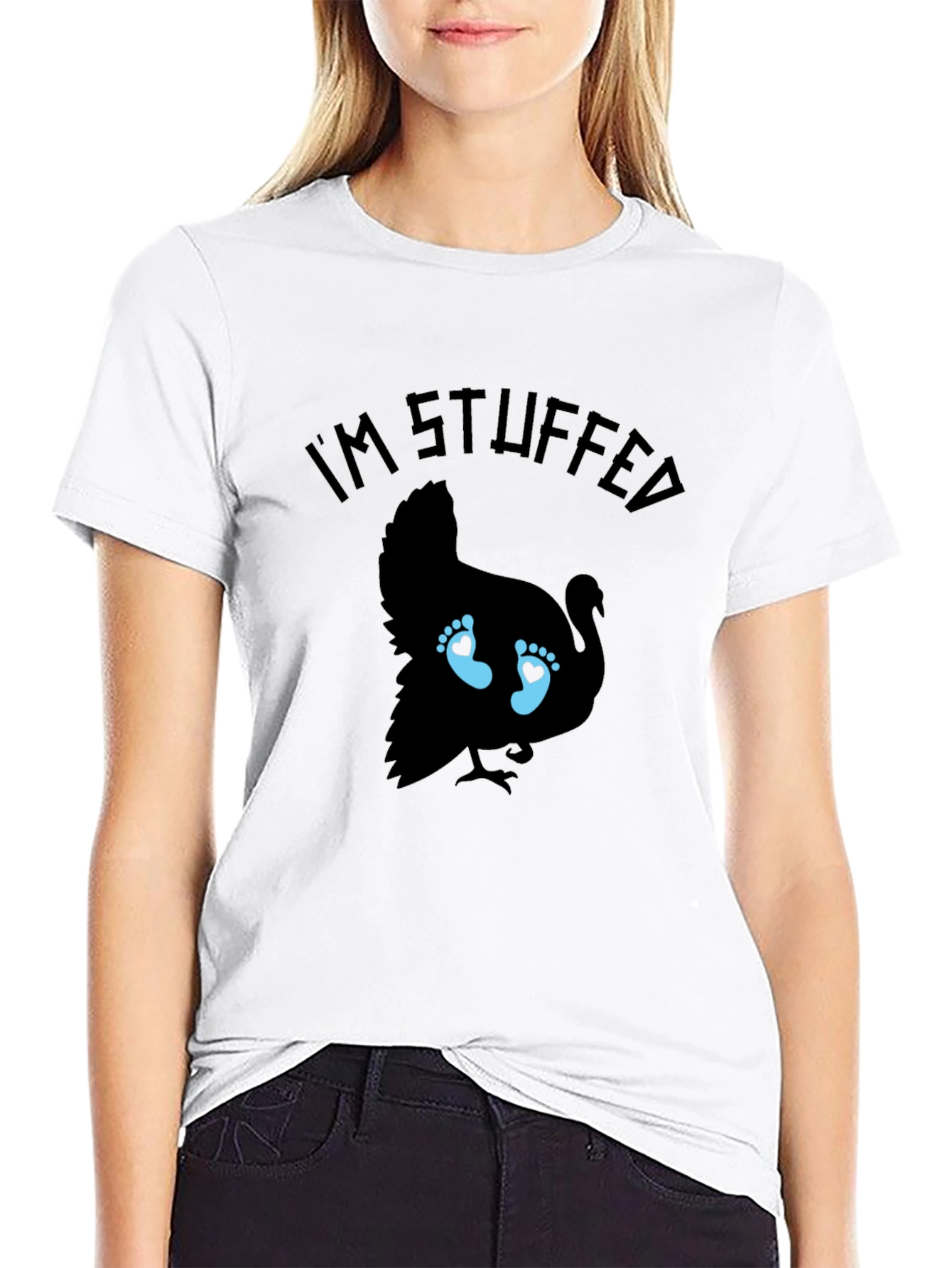 Im Stuffed Turkey T-Shirt - Thanksgiving Pregnancy Reveal Tee