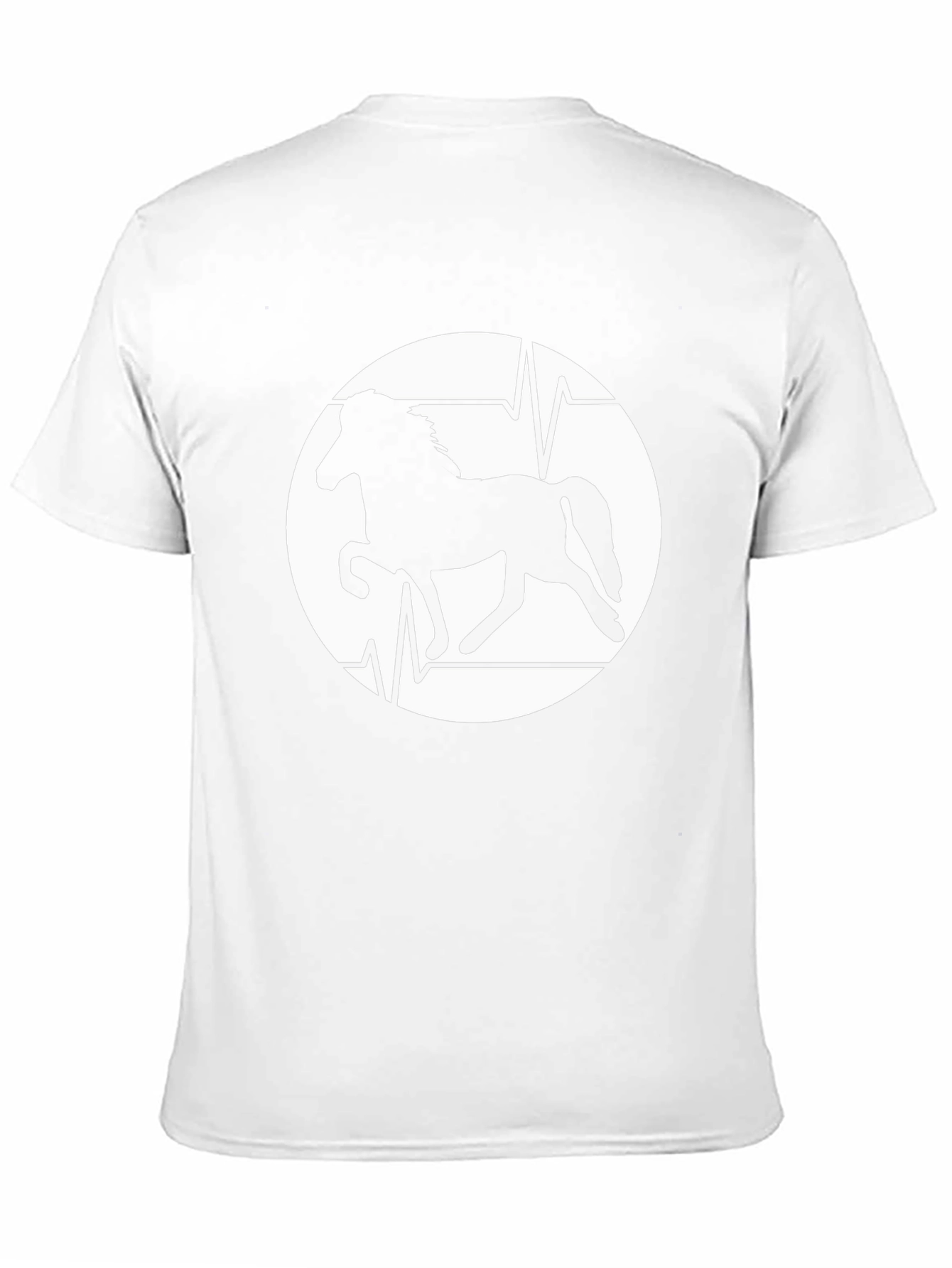 Horse Heartbeat Graphic Tee - Mens Black T-Shirt